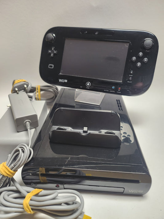 Schwarze komplette Nintendo Wii U mit 32 GB