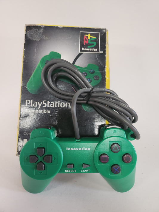 Innovation Green Controller in Box Playstation 1