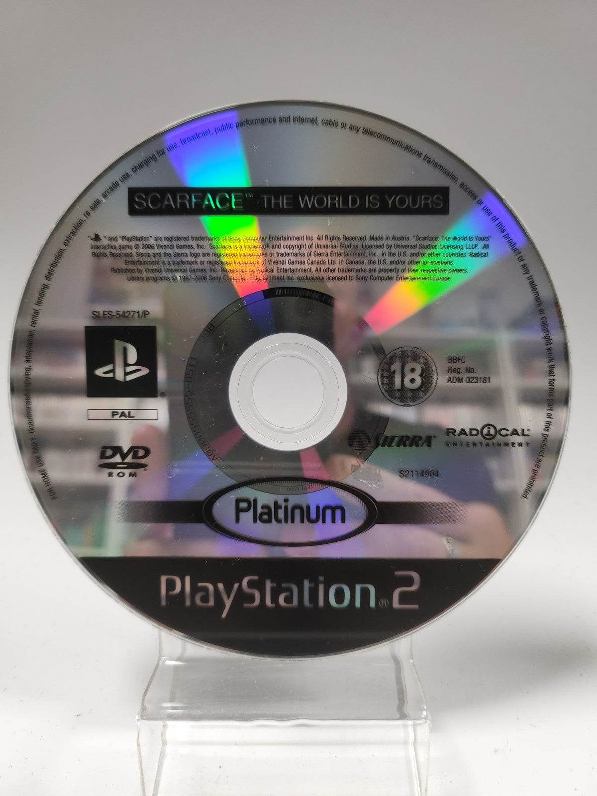 Scarface the World is Yours Platinum Edition (disc only) Playstation 2 - Feniks Gameshop