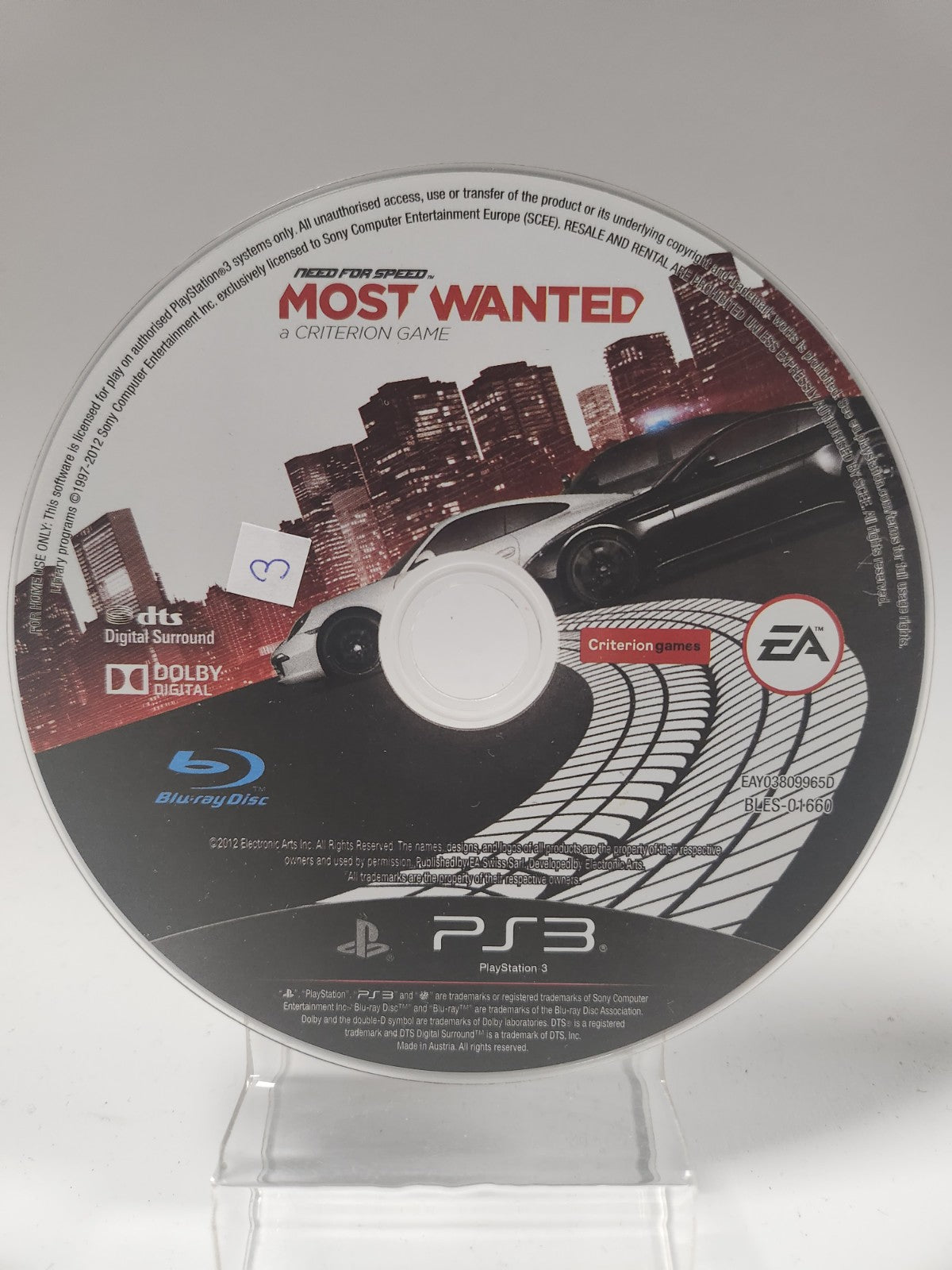 Need for Speed Most Wanted (disc only) Playstation 3