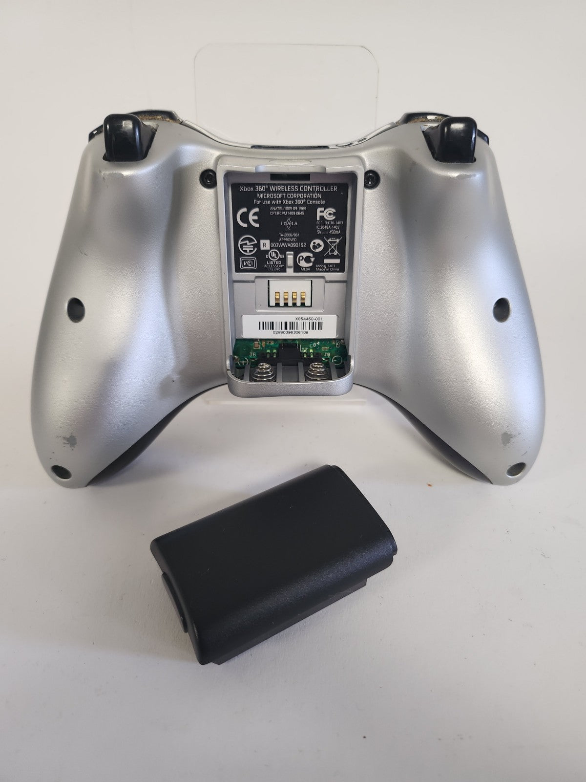 Zilver/Zwarte Draadloze Orginele Controller Xbox 360