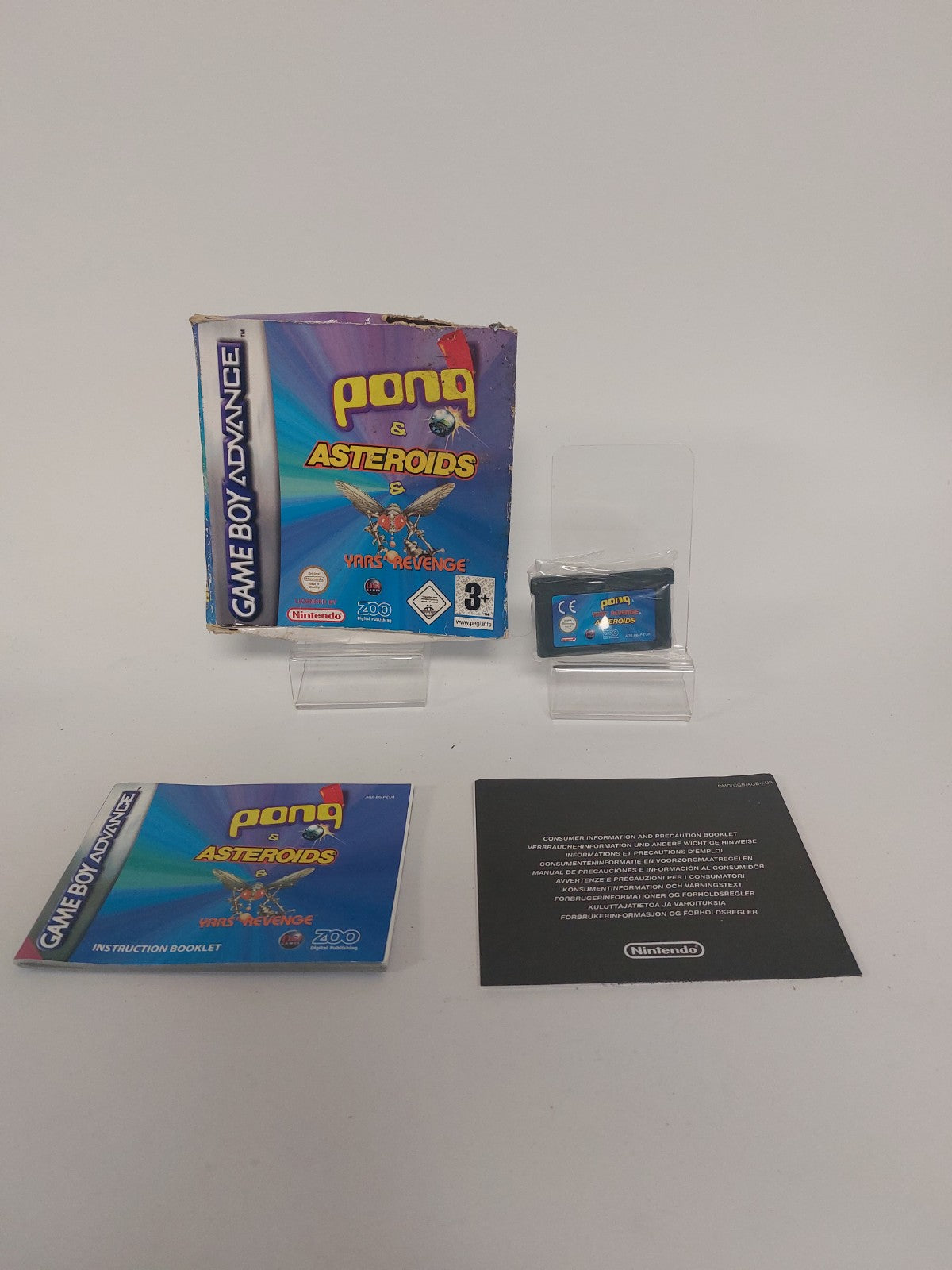 Ponq & Asteroids & Yars Revenge Boxed Game Boy Advance