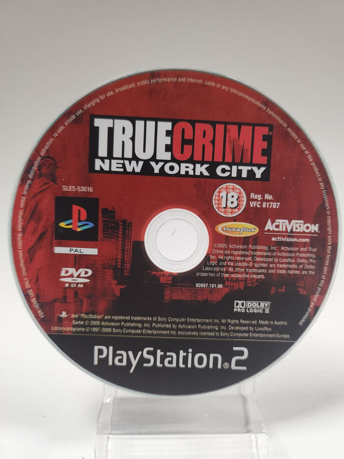 True Crime New York City (disc only) Playstation 2