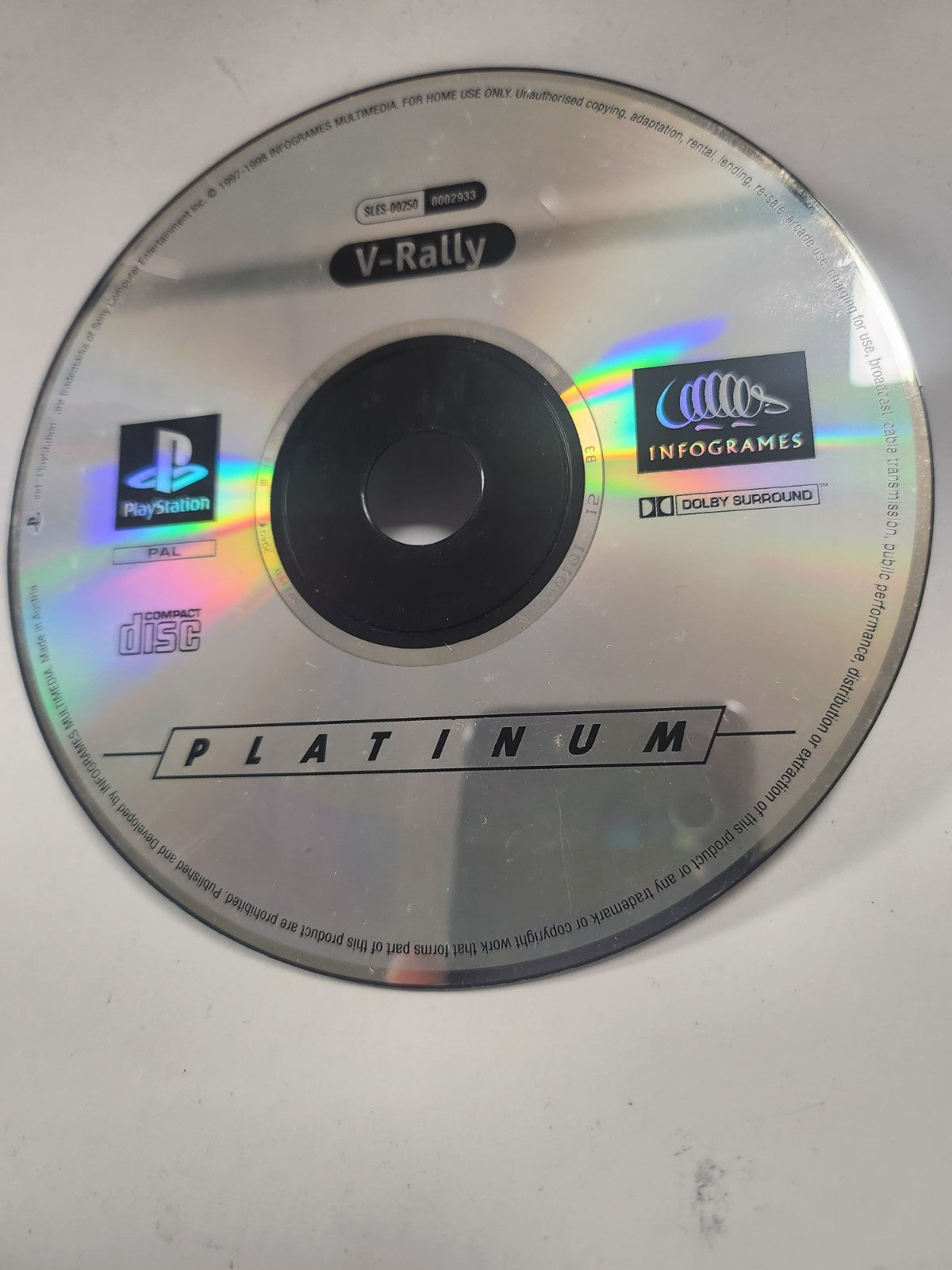 V-rally Platinum (disc only) PlayStation 1