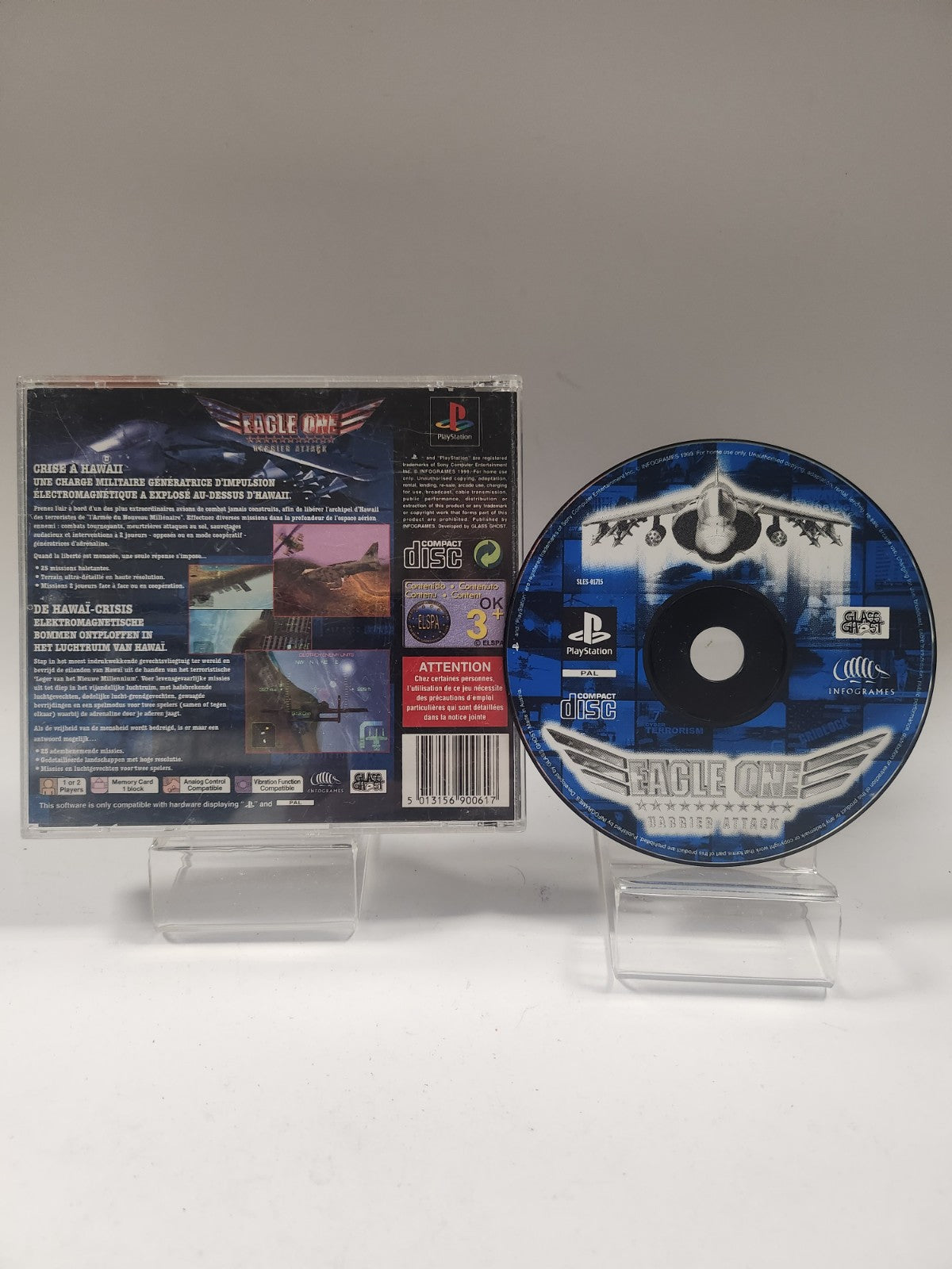 Eagle One Harrier Attack (no book, only backcover) PlayStation 1