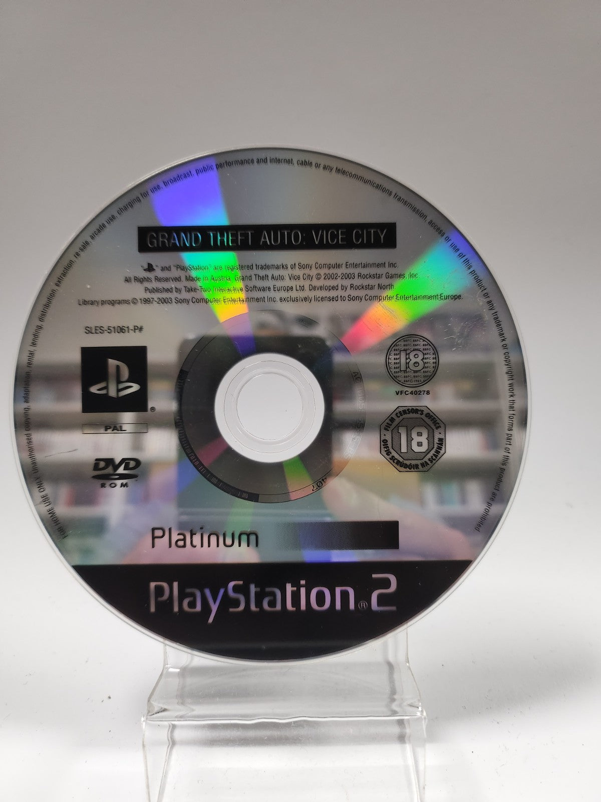 Grand Theft Auto Vice City Platinum (disc only) Ps2