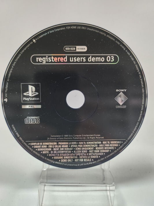 Registered Users Demo 03 (disc only) Playstation 1