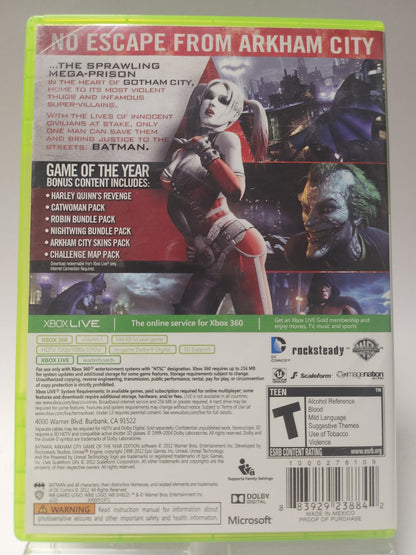 Batman Arkham City GOTY American Edition Xbox 360