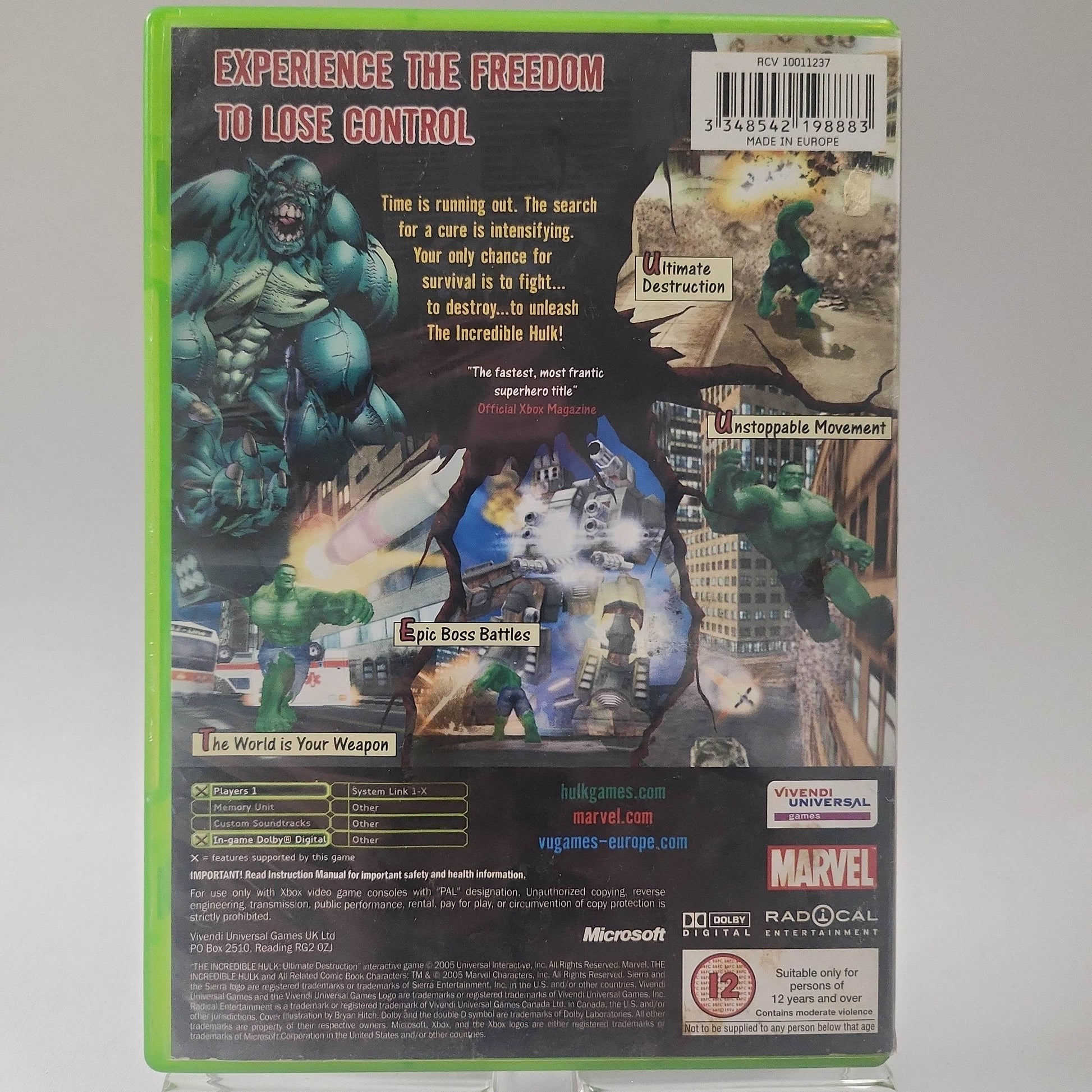 Incredibles Hulk Ultimate Destruction Xbox Original - Feniks Gameshop