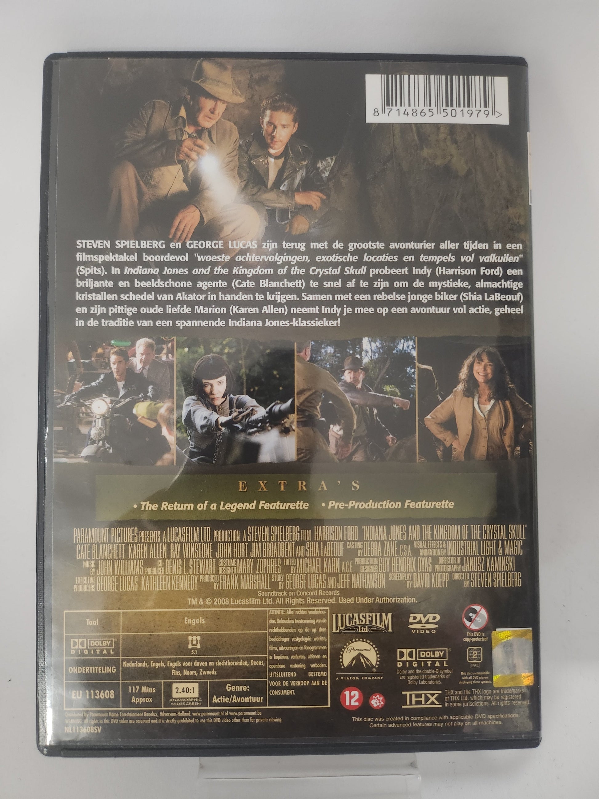 Indiana Jones and the Kingdom of the Crystal Skull Dvd - Dvd Volwassenen