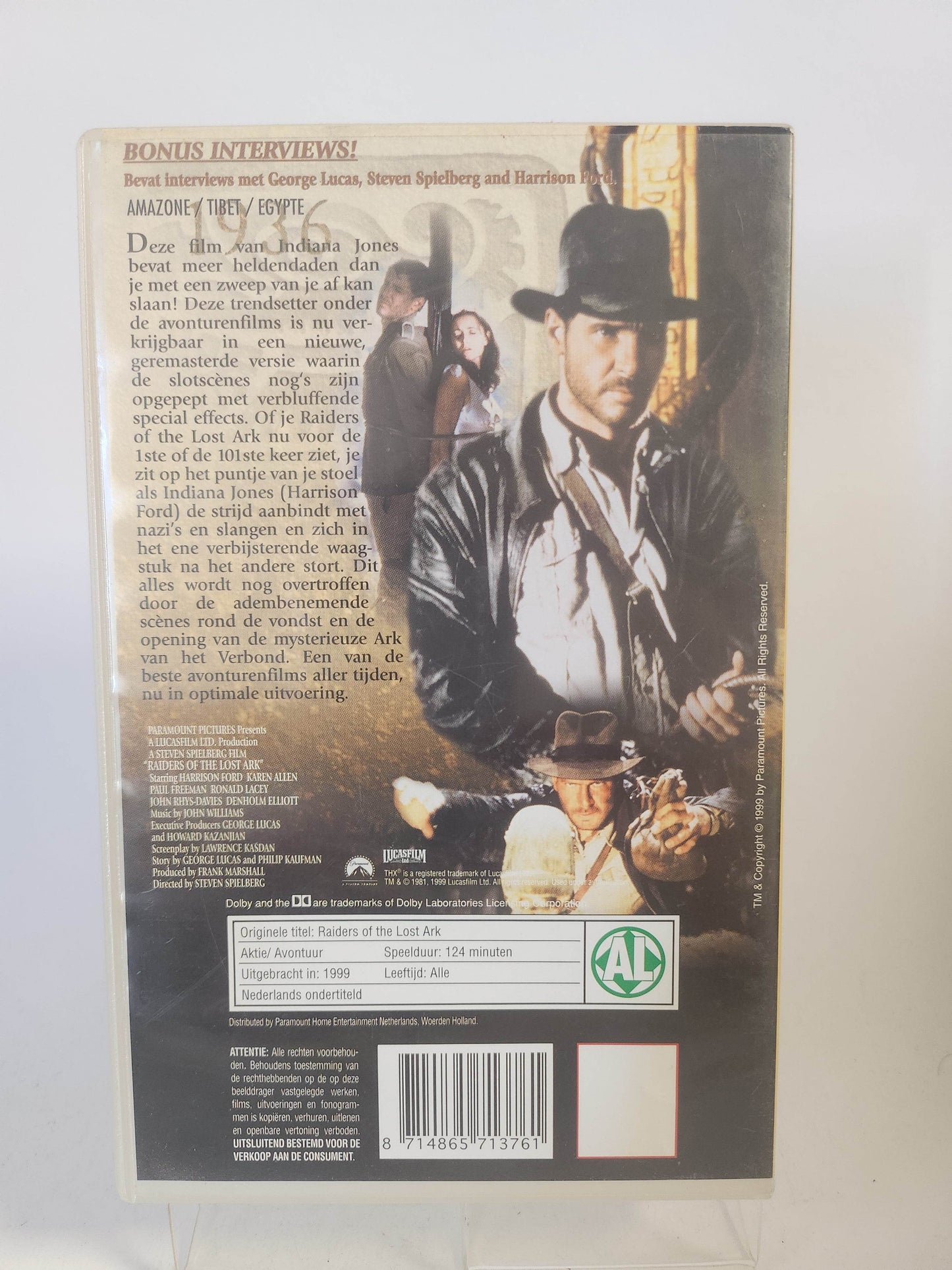 Indiana Jones and the Raiders of the Lost Ark VHS - Feniks Gameshop