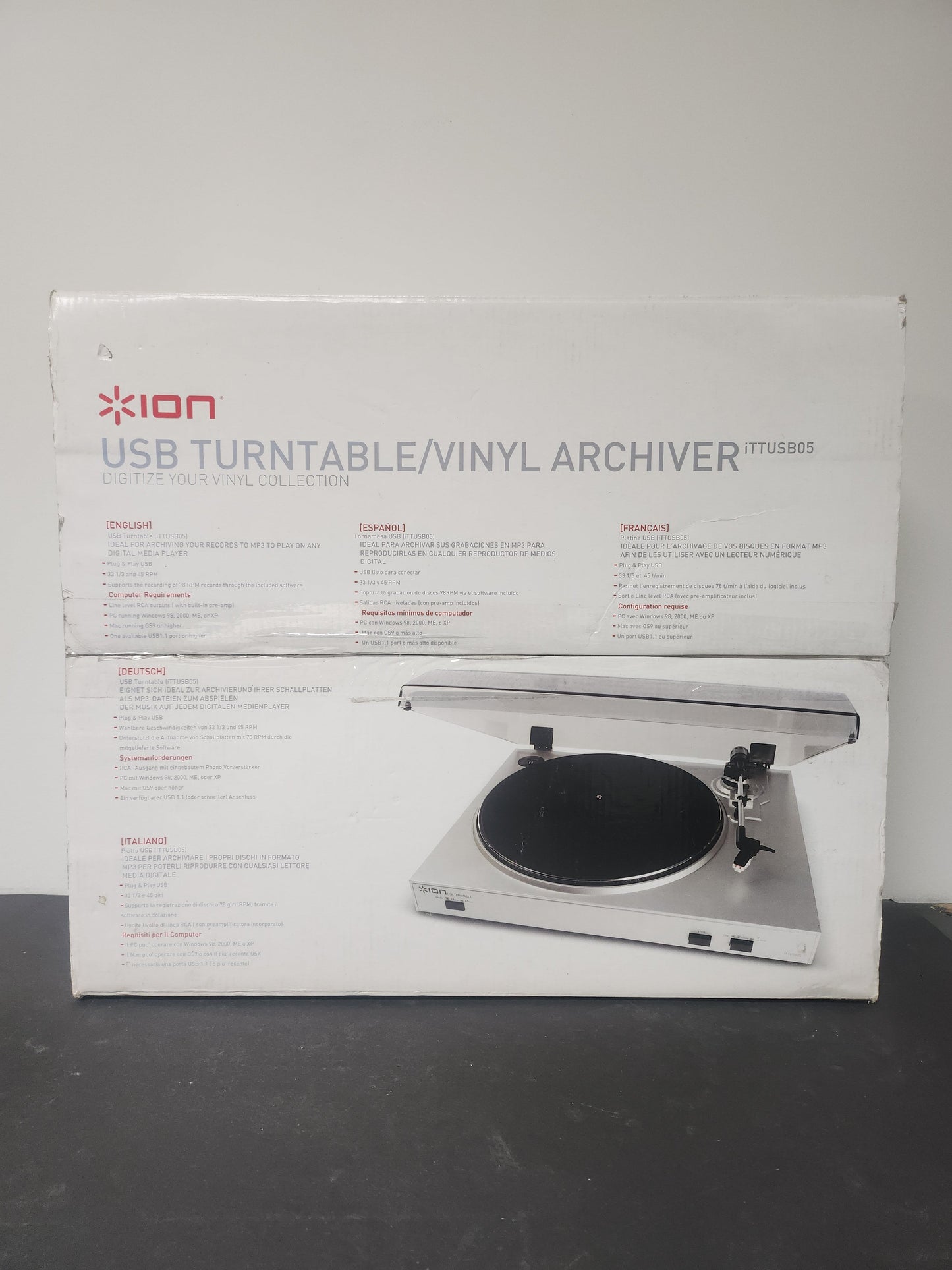 Ion USB iTTUSB05 Boxed Platenspeler - Platenspeler