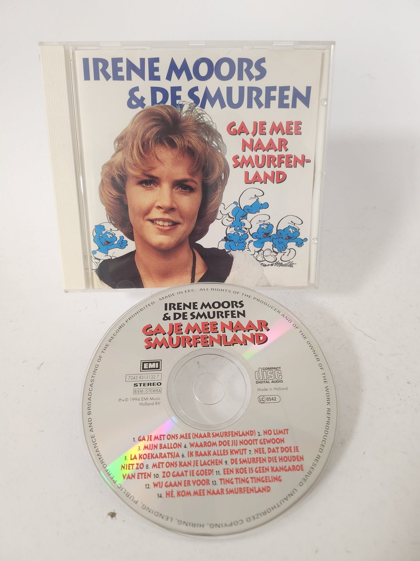 Irene Moors & de Smurfen: Ga Je Mee Naar Smurfenland CD - Cd