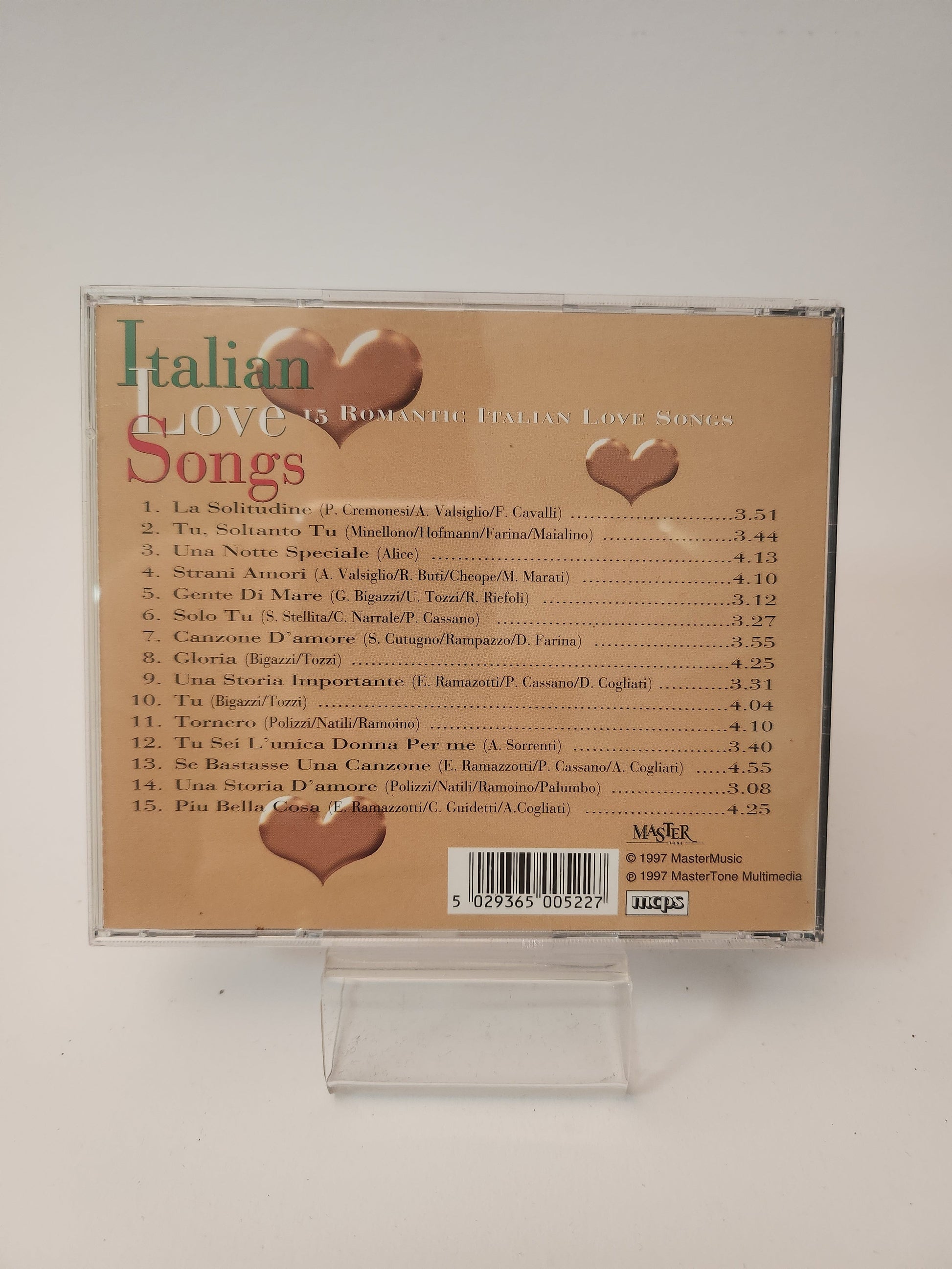 Italian Love Songs: 15 Romantic Italian Love Songs CD - Cd