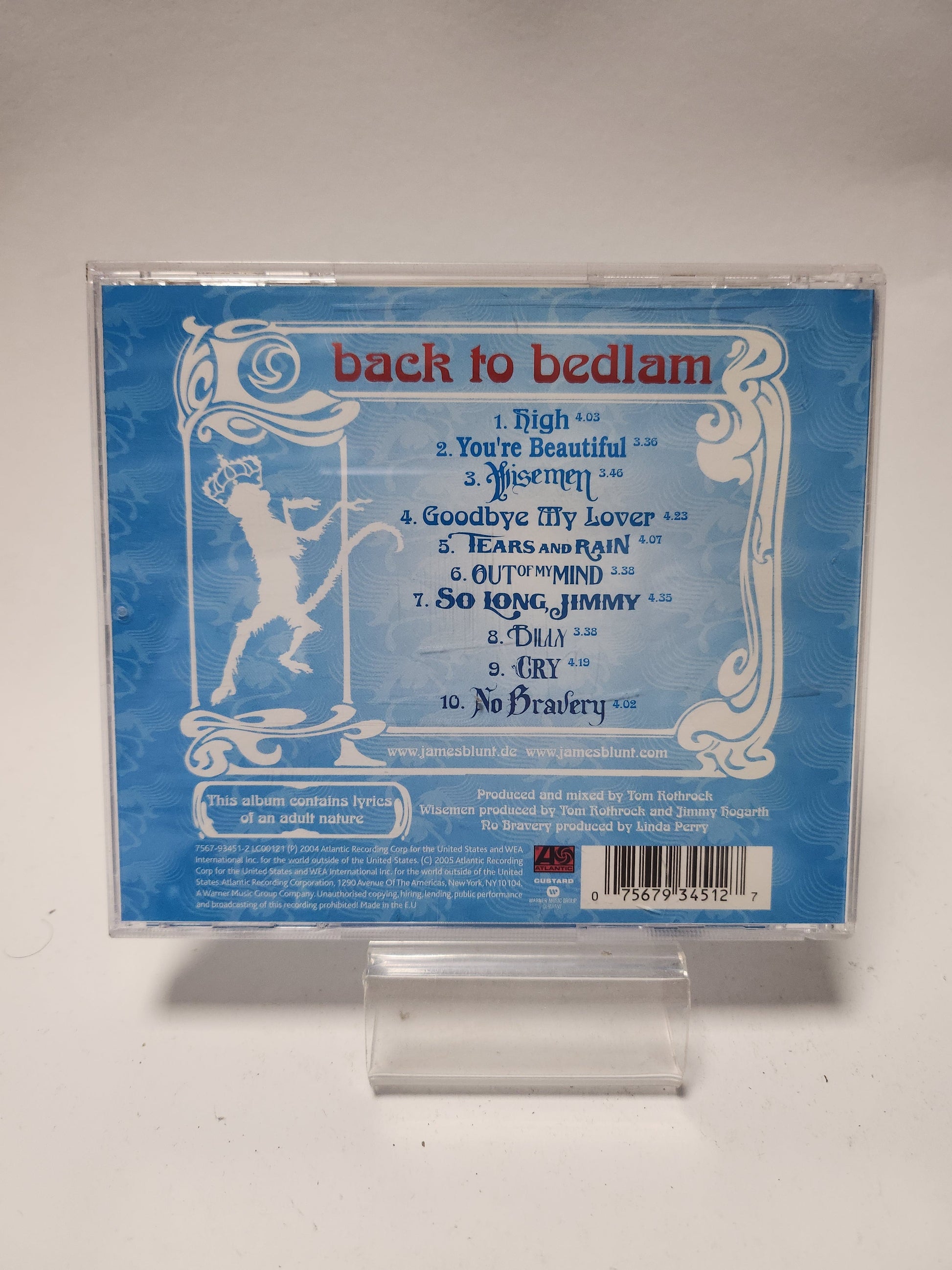 James Blunt: Back to Bedlam CD - Cd
