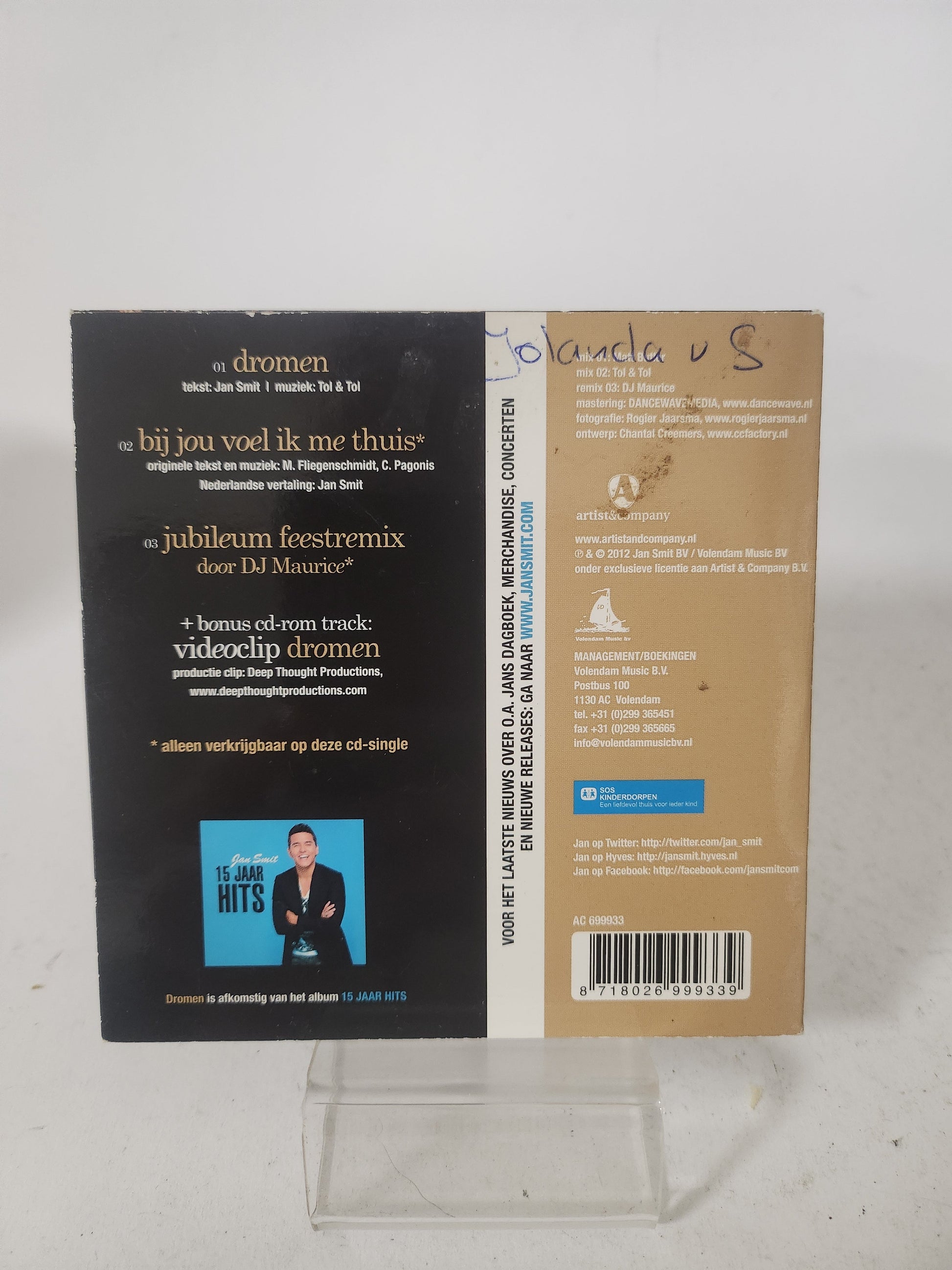 Jan Smit: Dromen CD Single - CD Single