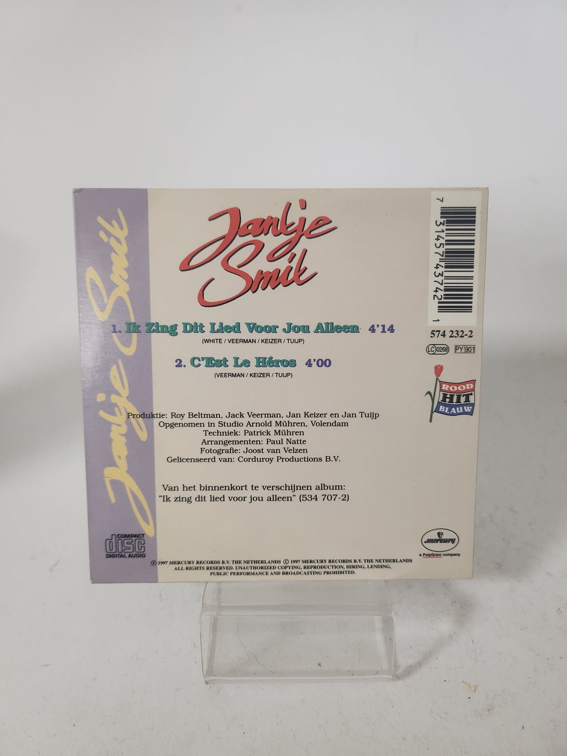 Jantje Smit: Ik Zing dit Lied voor Jou Alleen CD Single - CD Single