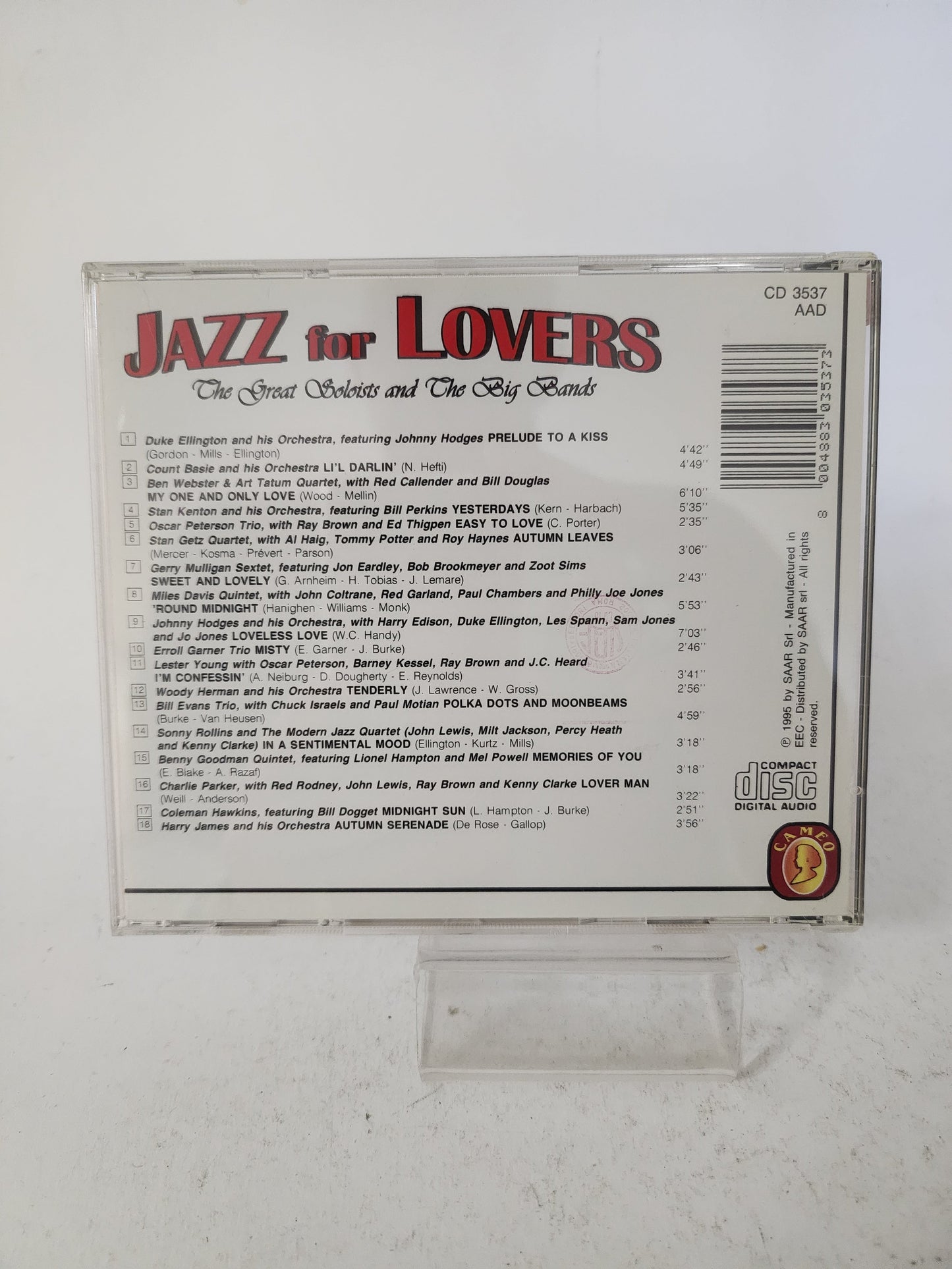 Jazz for Lovers: the Great Soloists and the Big Bands CD - Cd