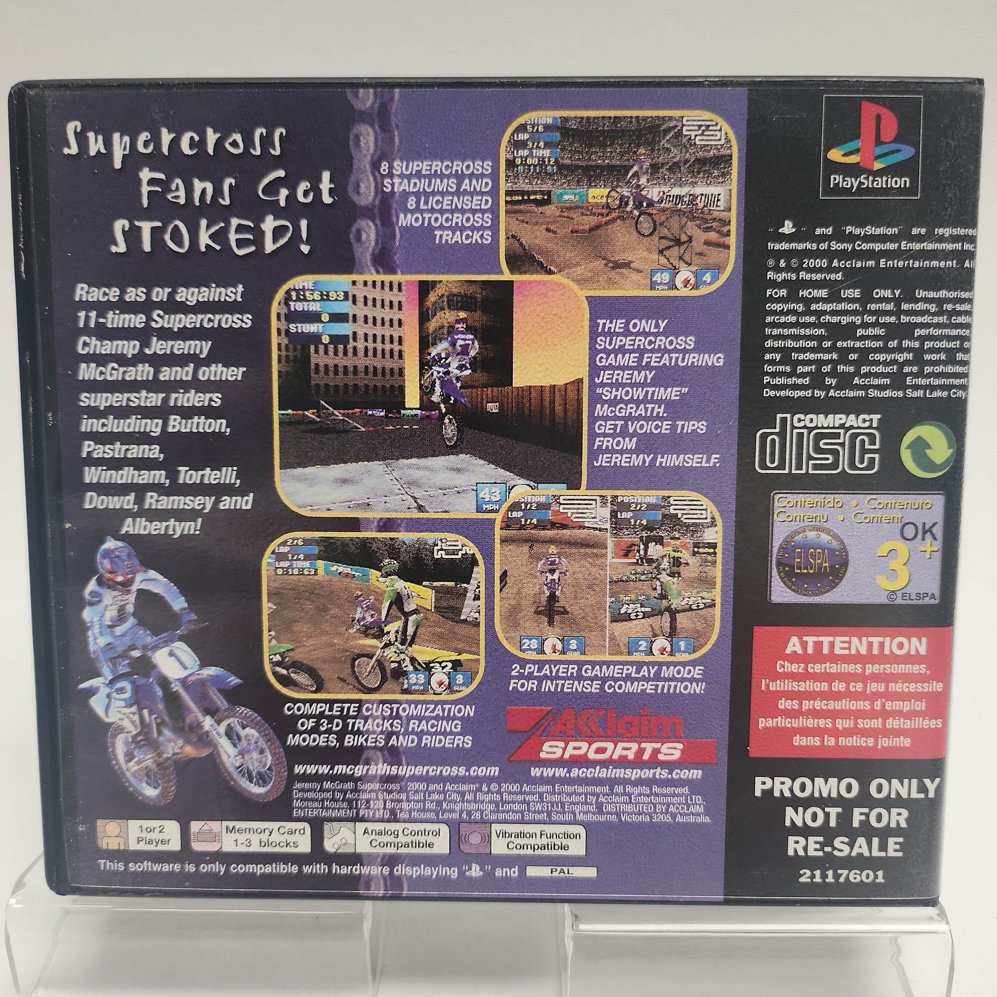 Jeremy McGrath Supercross 2000 Demo Disc Playstation 1 - Feniks Gameshop