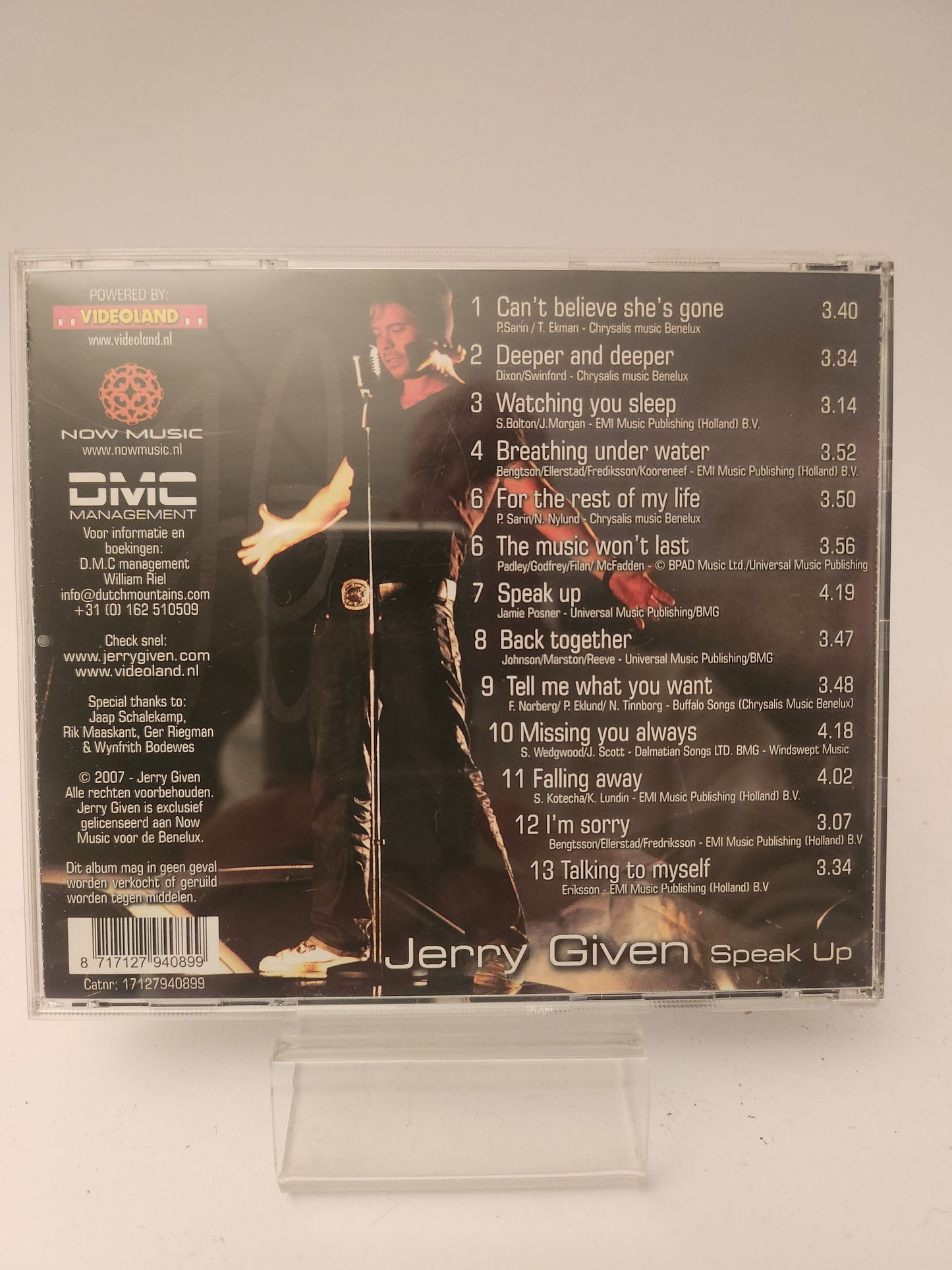 Jerry Given: Speak Up CD - Cd