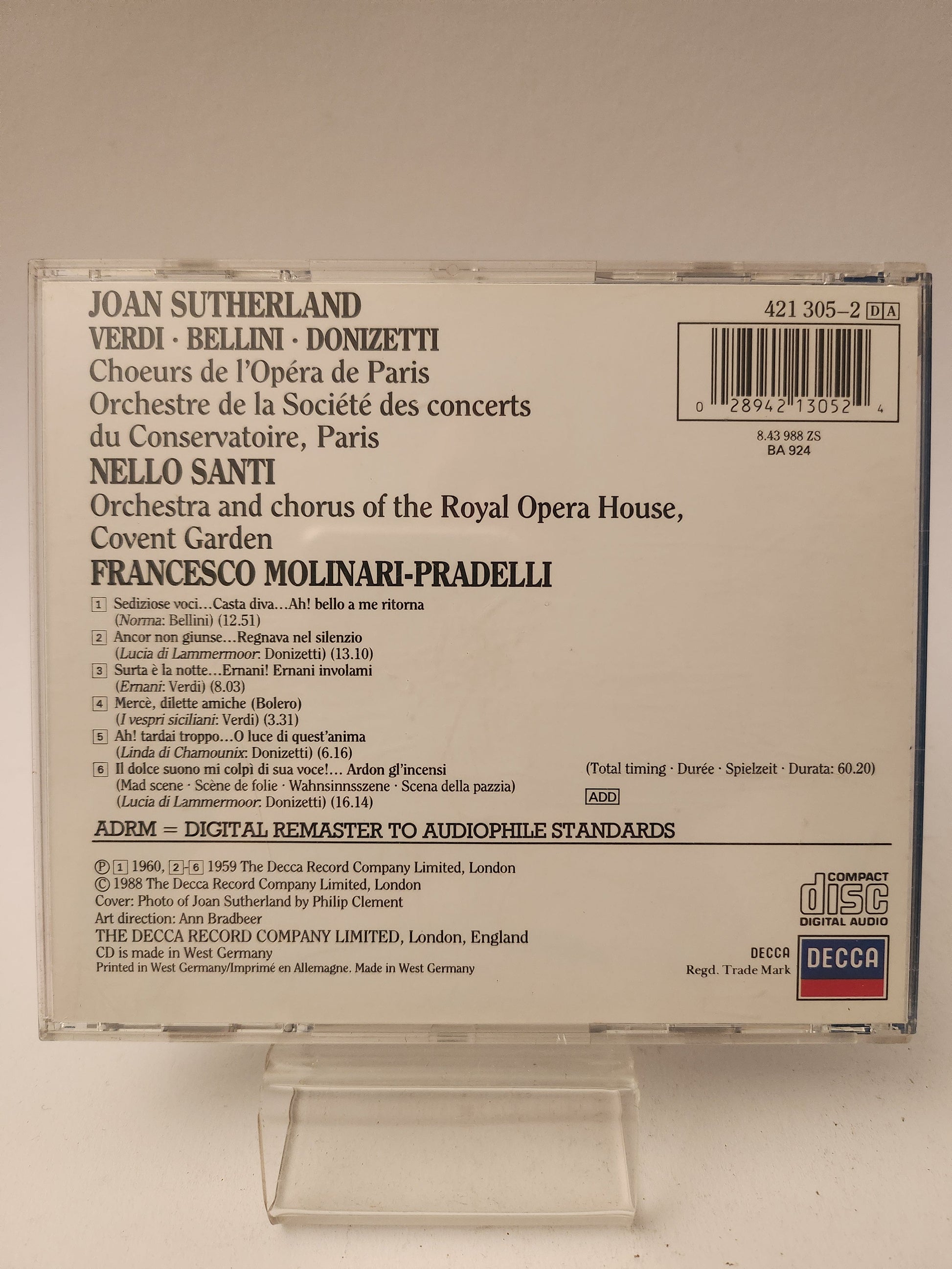 Joan Sutherland: Verdi/ Bellini/ Donizetti CD - Cd