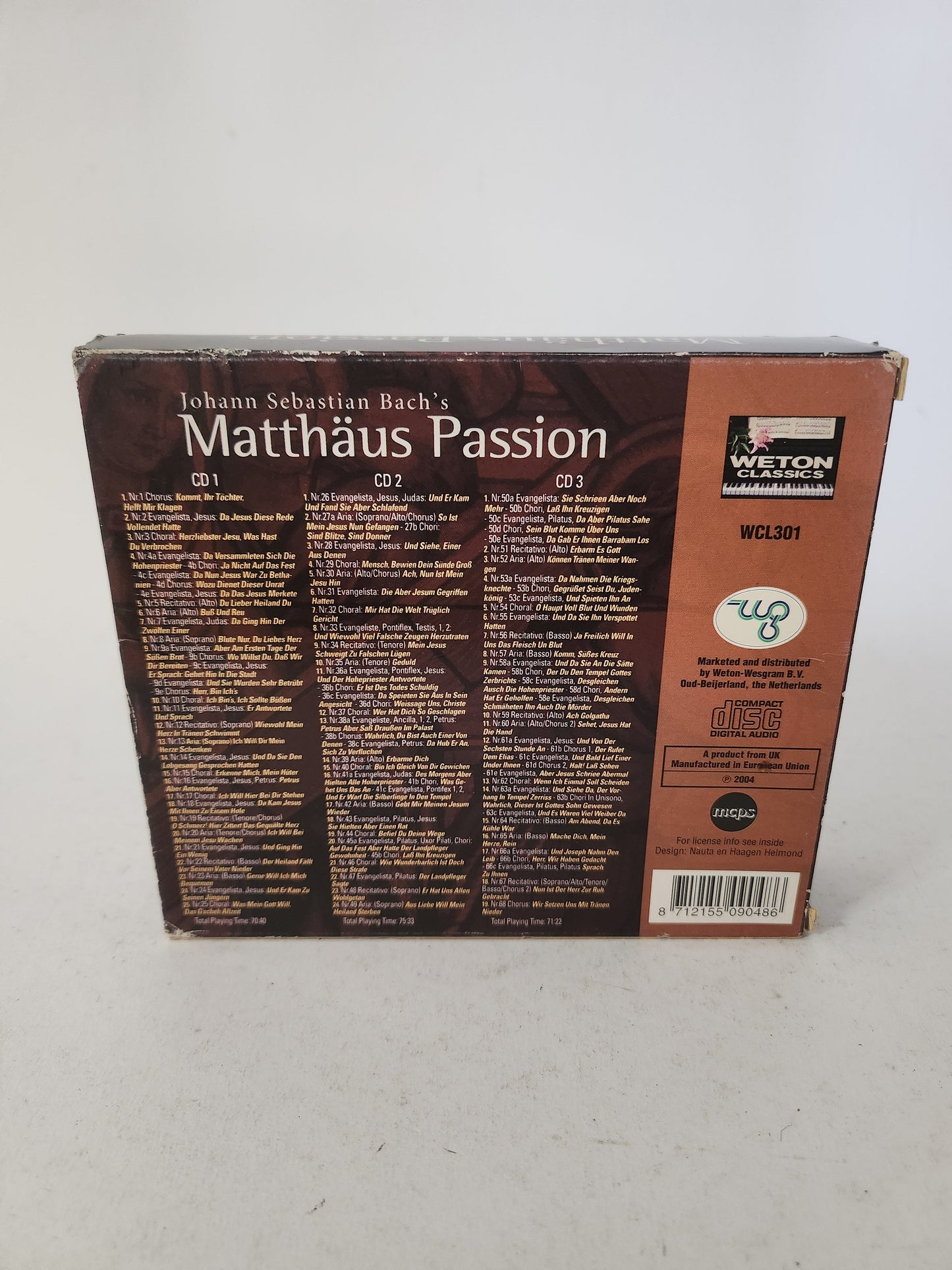 Johann Sebastian Bach’s Matthäus Passion CD Box - Cd
