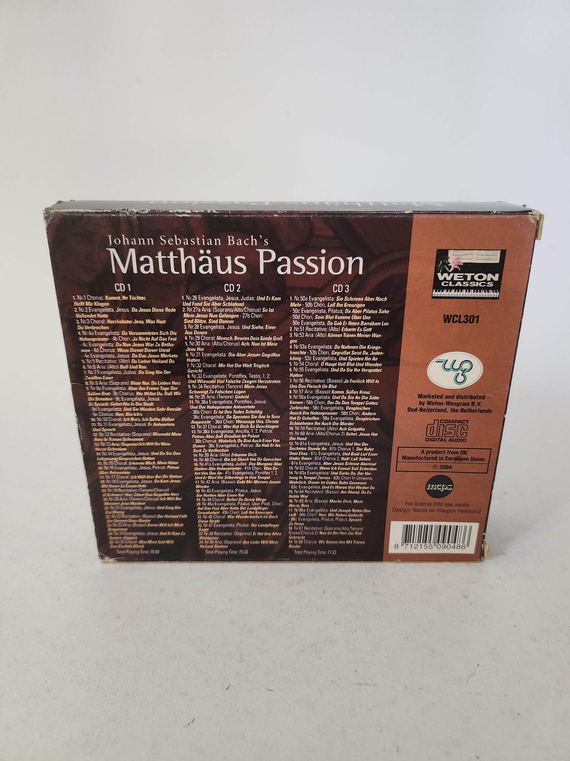 Johann Sebastian Bach’s Matthäus Passion CD Box - Cd