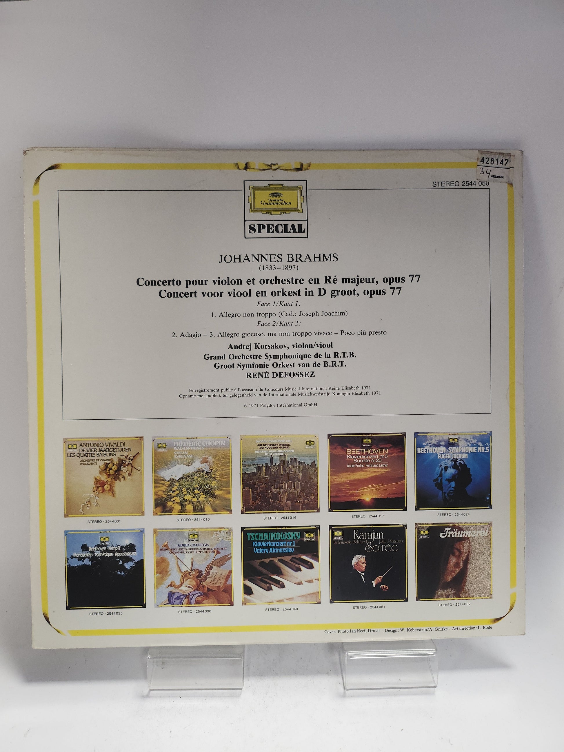 Johannes Brahms: Vioolconcert LP Vinyl - Lp Vinyl