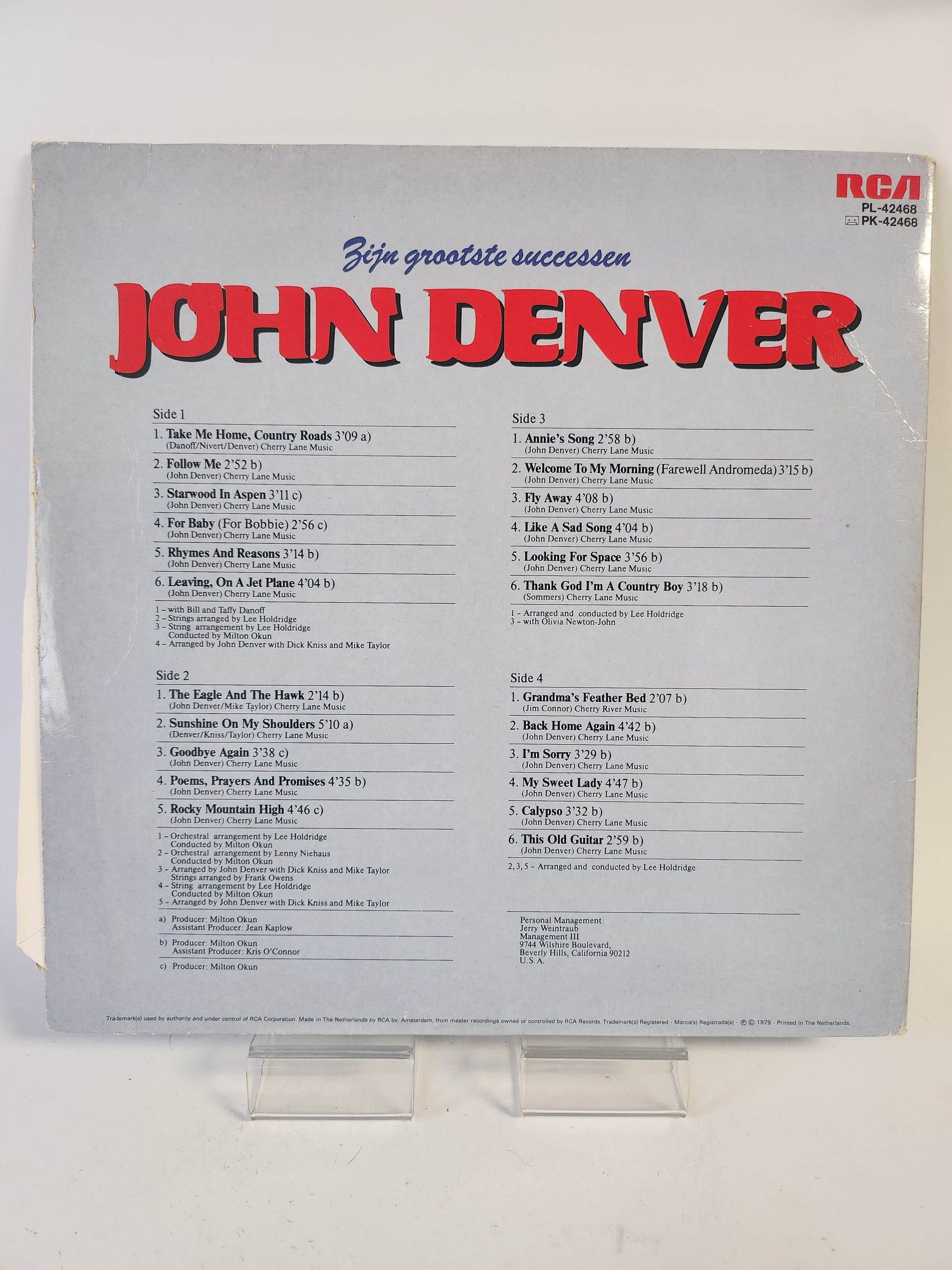 John Denver: Zijn Grootste Successen 2LP Vinyl - Feniks Gameshop