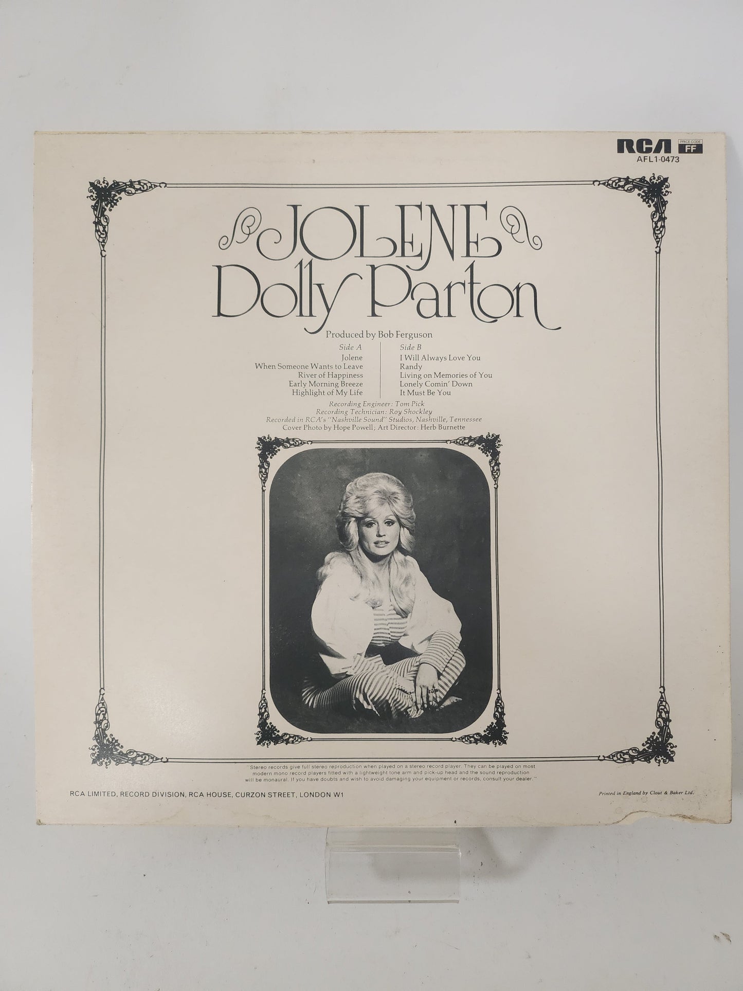 Jolene: Dolly Parton LP Vinyl - Lp Vinyl