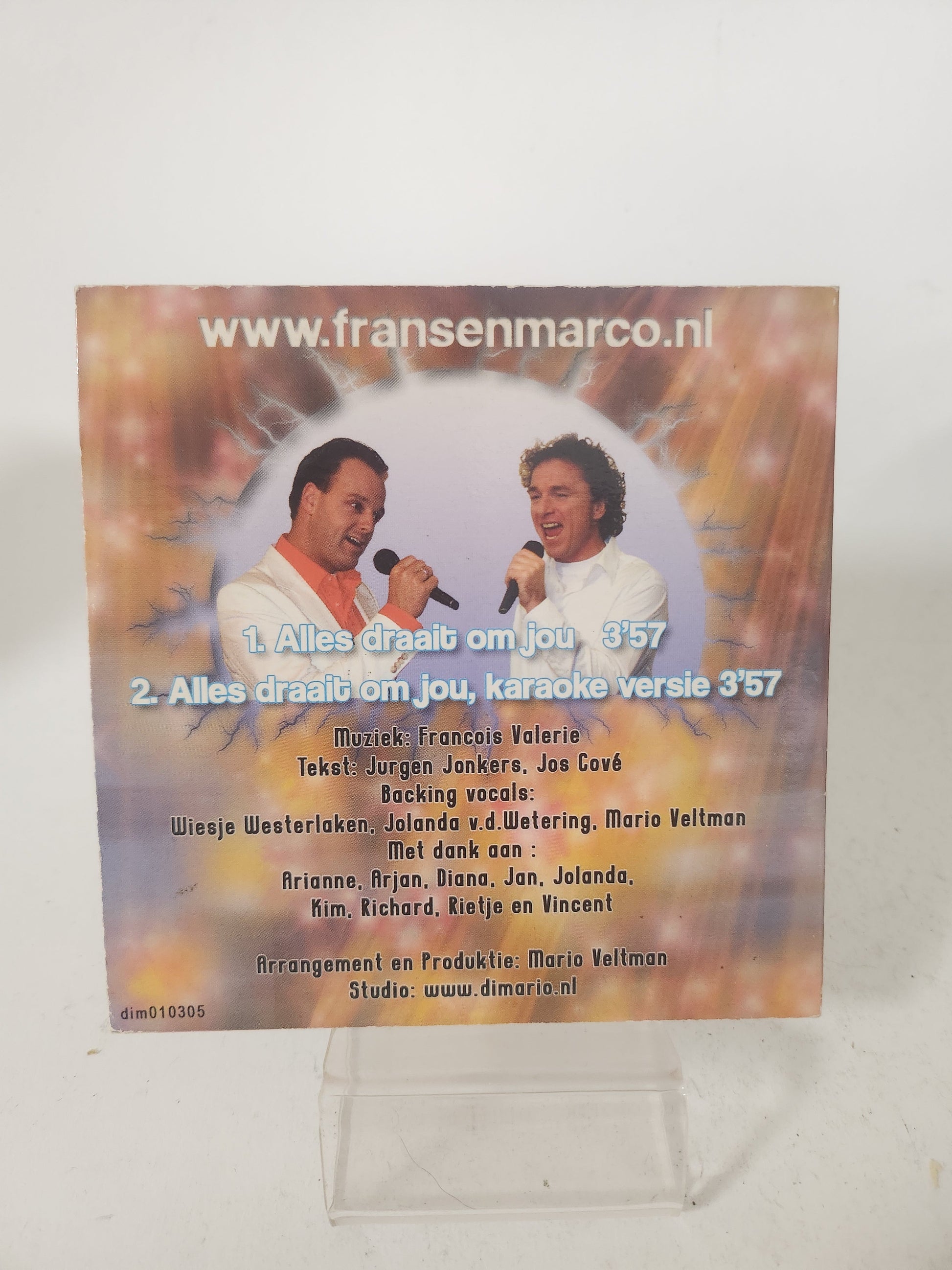 Jurgen Jonkers & Jos Cove: Alles draait om Jou CD Single - CD Single