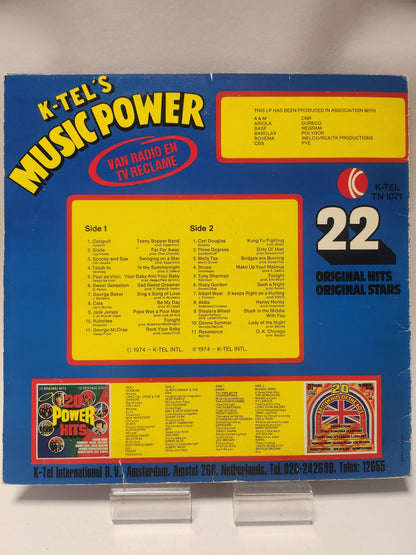 K-Tel’s Music Power 22 Original Hits LP Vinyl - Lp Vinyl