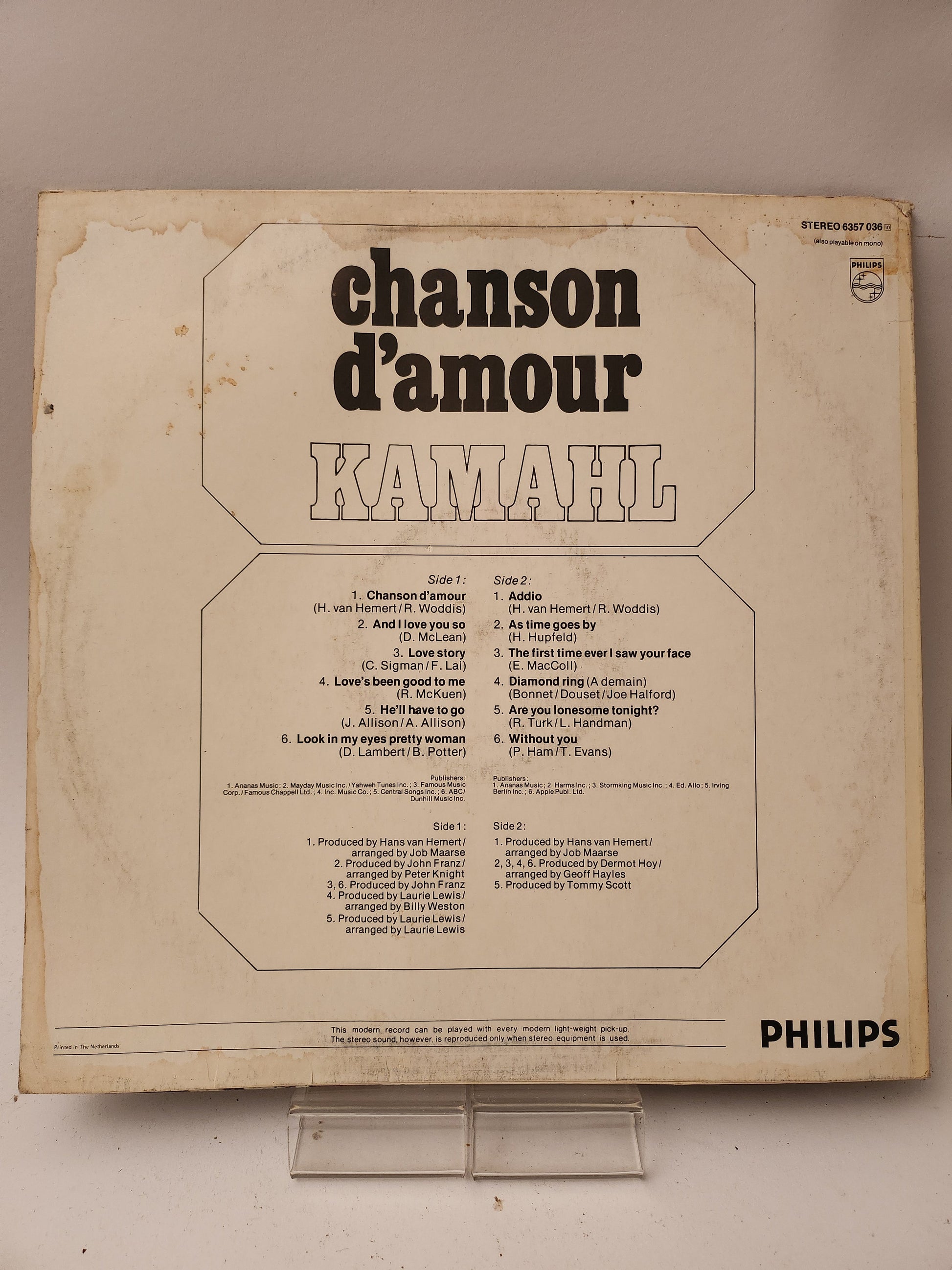 Kamahl: Chanson d’amour LP Vinyl - Lp Vinyl