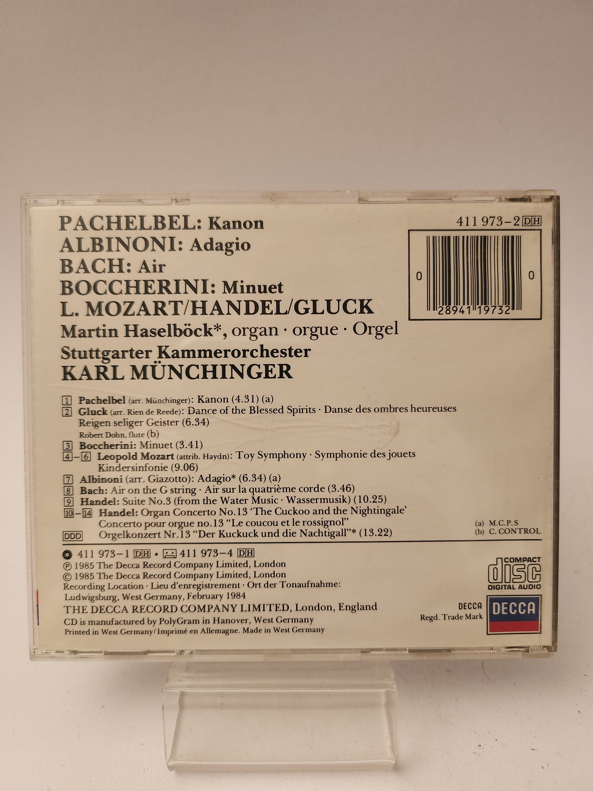 Kanon/ Agagio/ Air/ Minuet CD - Cd