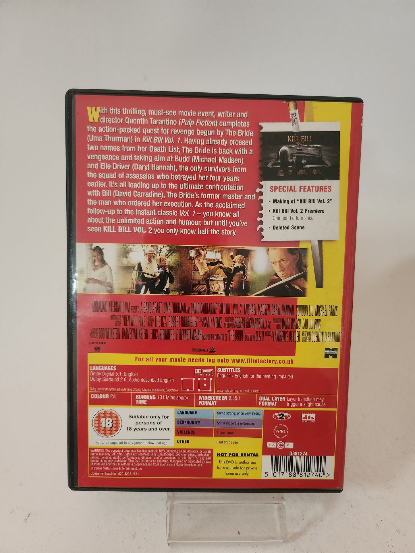 Kill Bill Volume 2 Dvd - Dvd Volwassenen