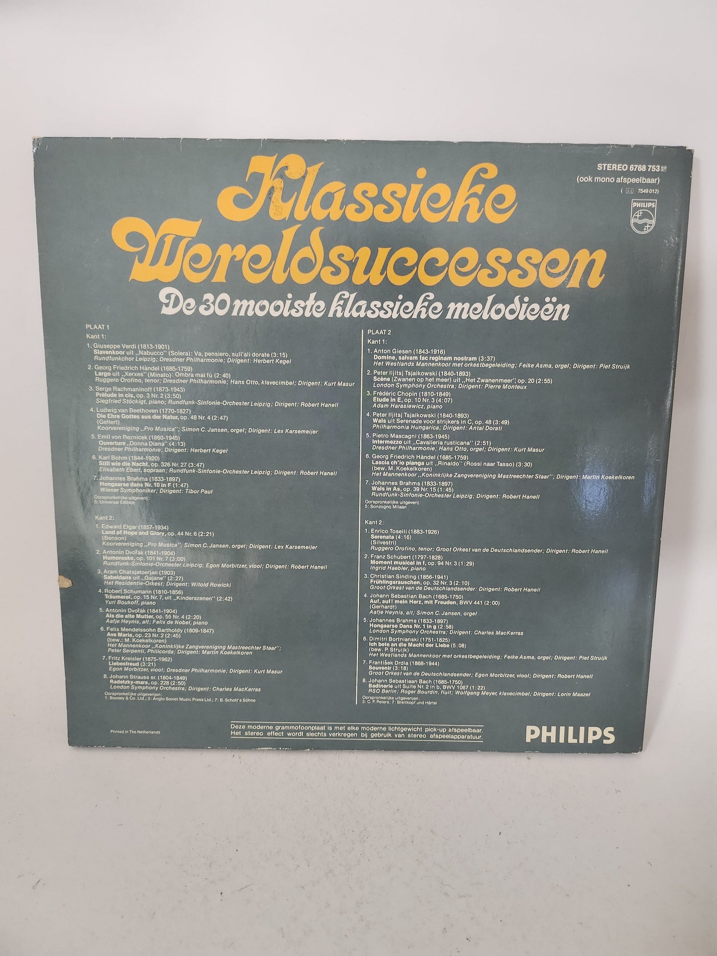 Klassieke Wereldsuccessen: 30 Mooiste Klassieke Melodieën LP Vinyl - Lp Vinyl