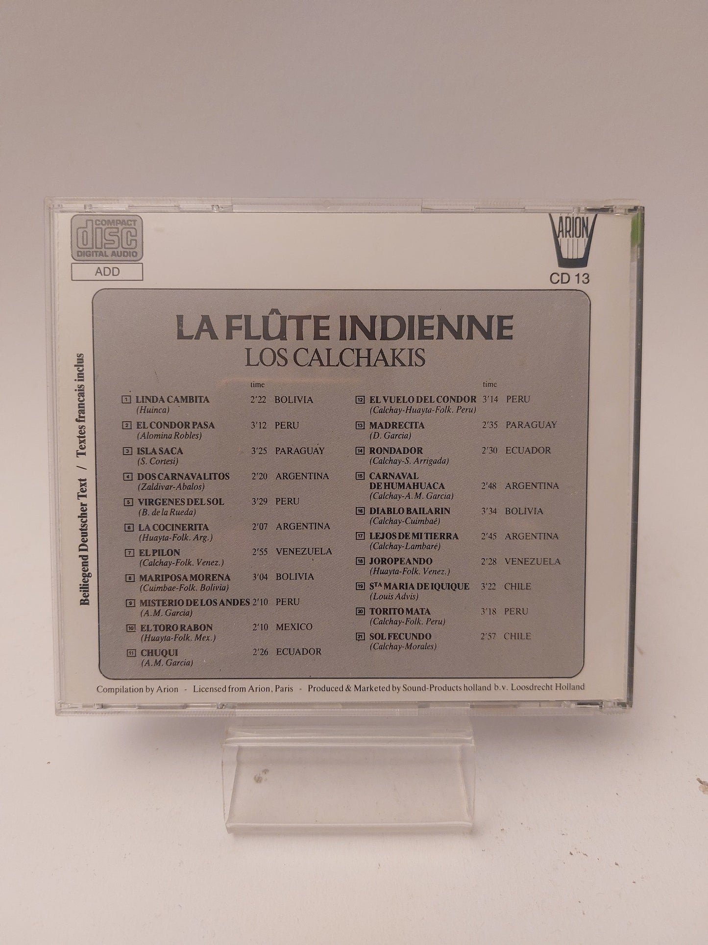 La Flûte Indienne: Los Calchakis CD - Cd