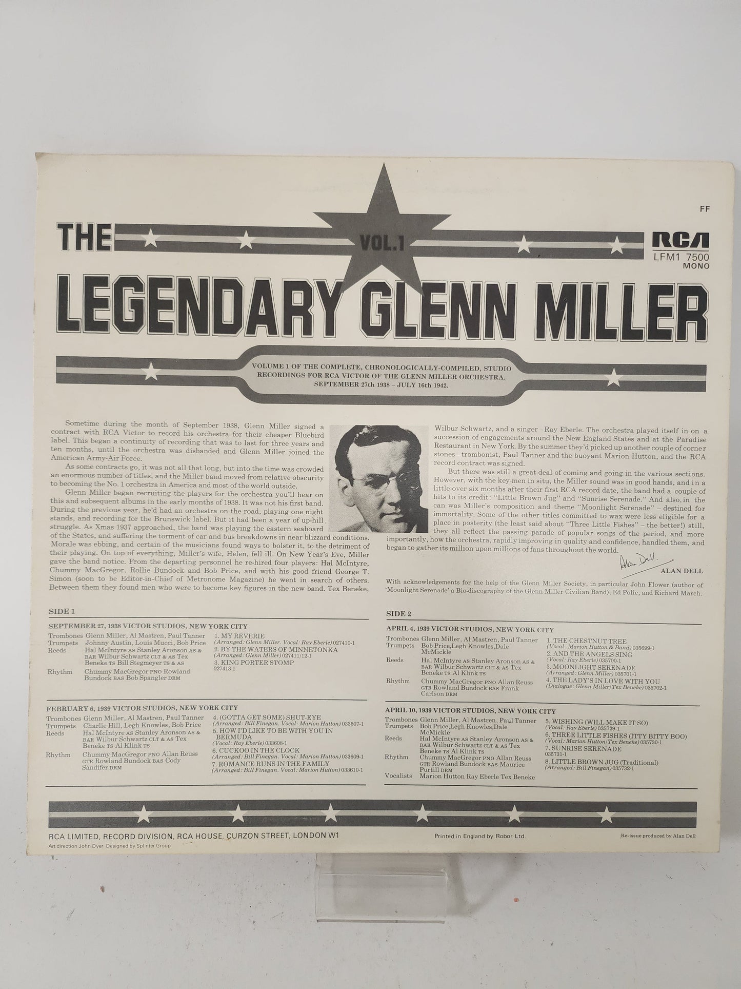 Legendary Glenn Miller Vol 1 LP Vinyl - Lp Vinyl