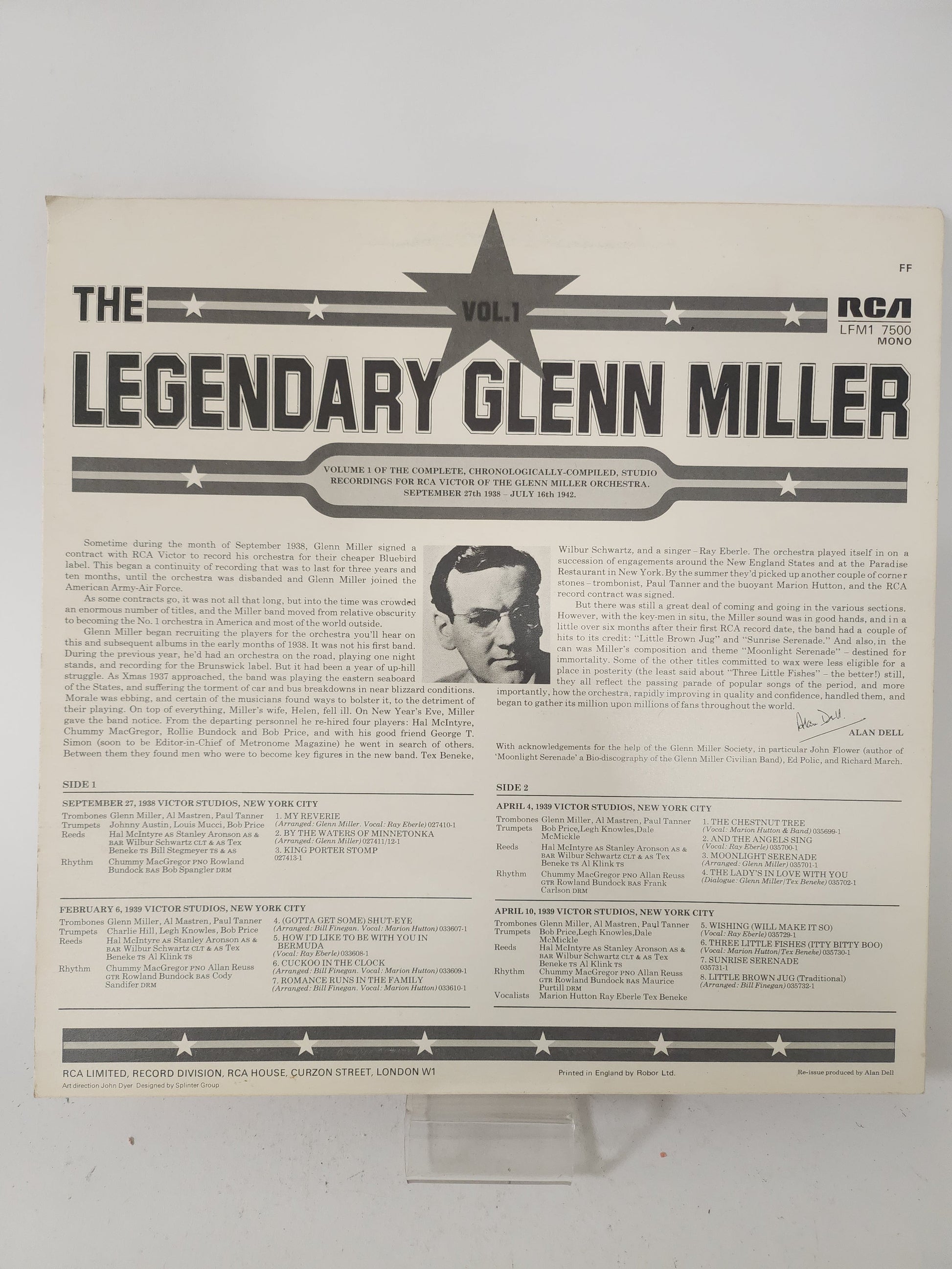 Legendary Glenn Miller Vol 1 LP Vinyl - Lp Vinyl