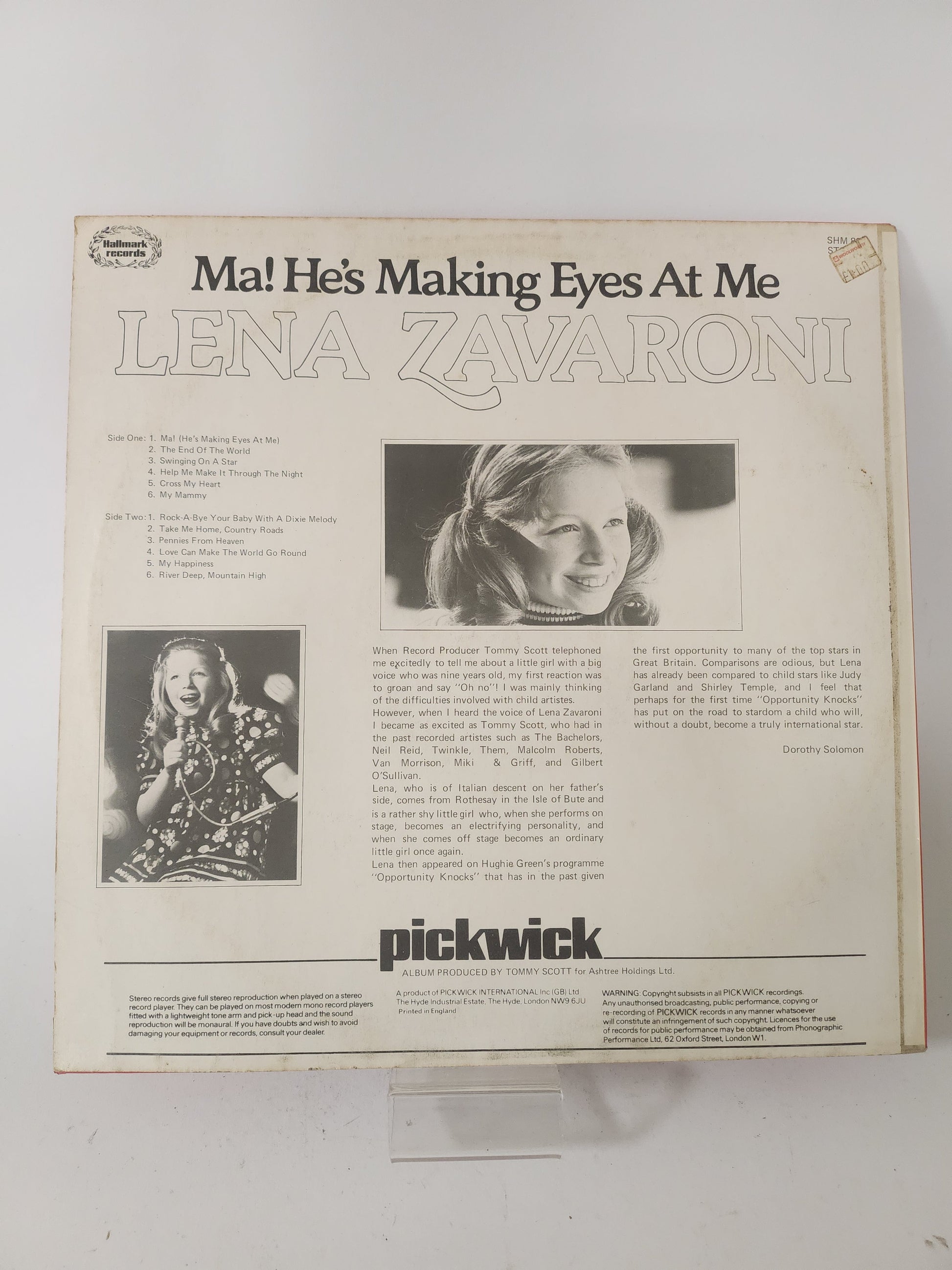 Lena Zavaroni: Ma He’s Making Eyes on Me LP Vinyl - Lp Vinyl