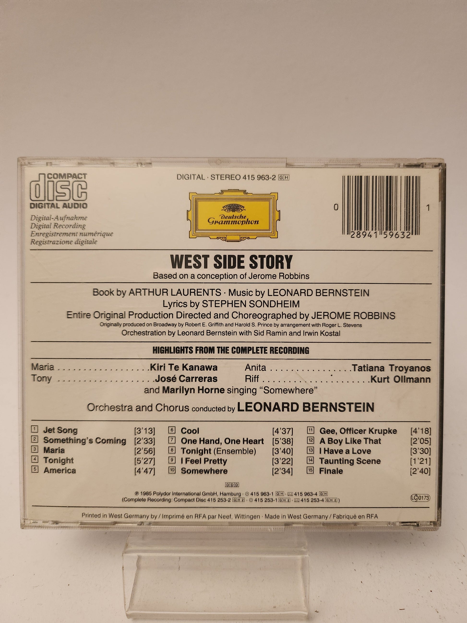 Leonard Bernstein conducts West Side Story CD - Cd