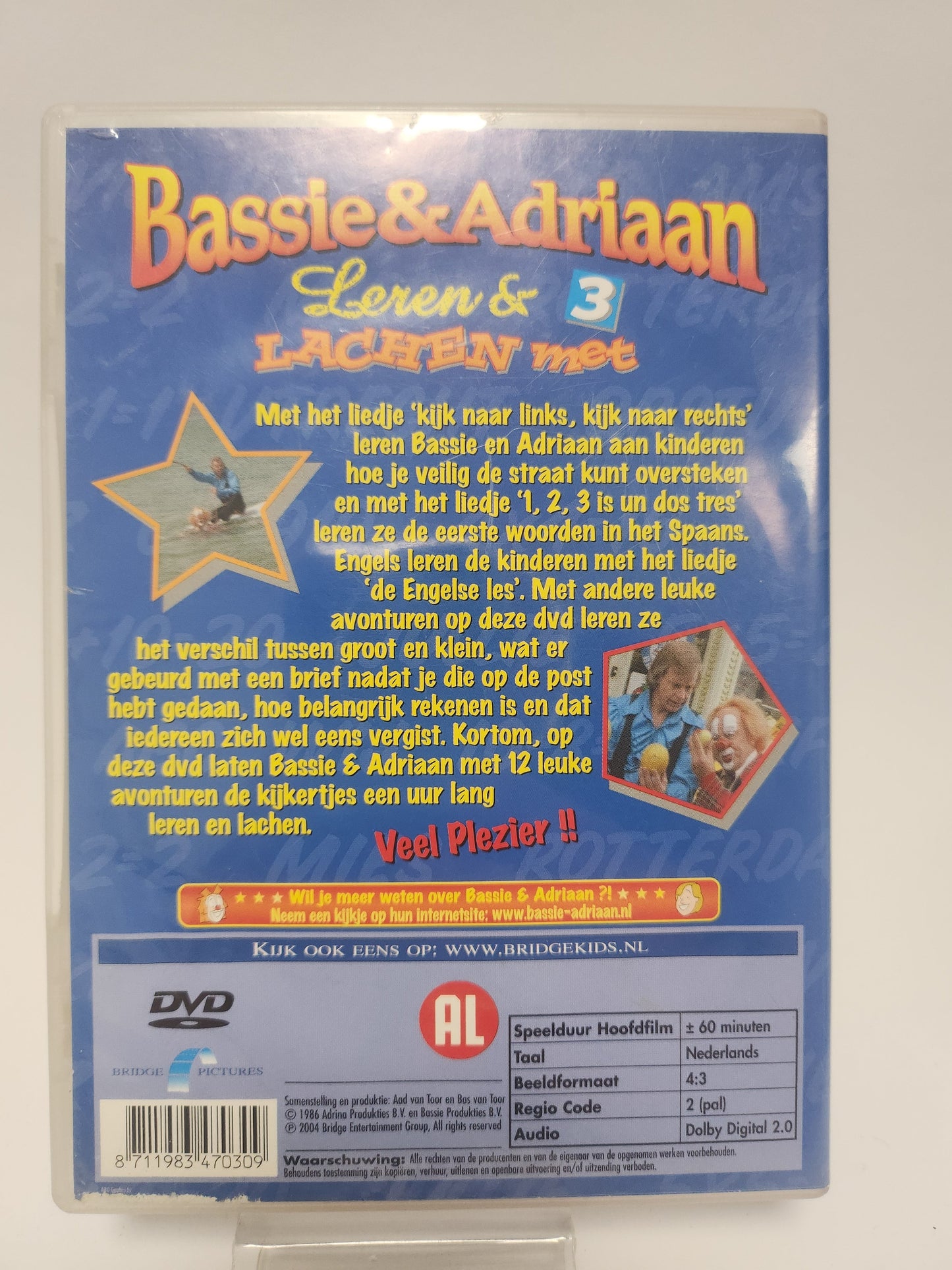 Leren & Lachen met Bassie & Adriaan 3 DVD Kids - Dvd kids