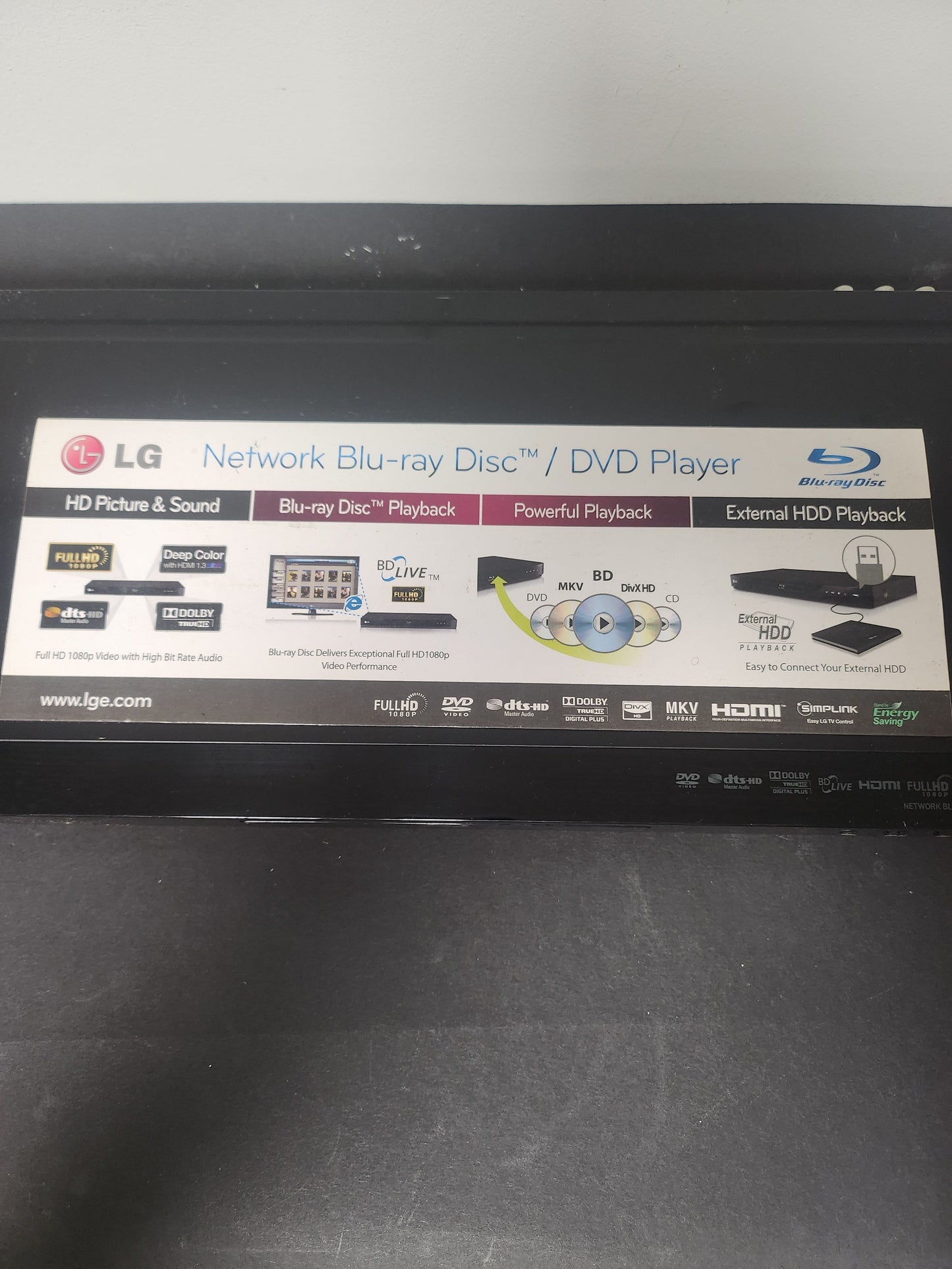 LG BD-550 Blu-Ray-Speler - Getest en Werkend - Blu-Ray-Speler