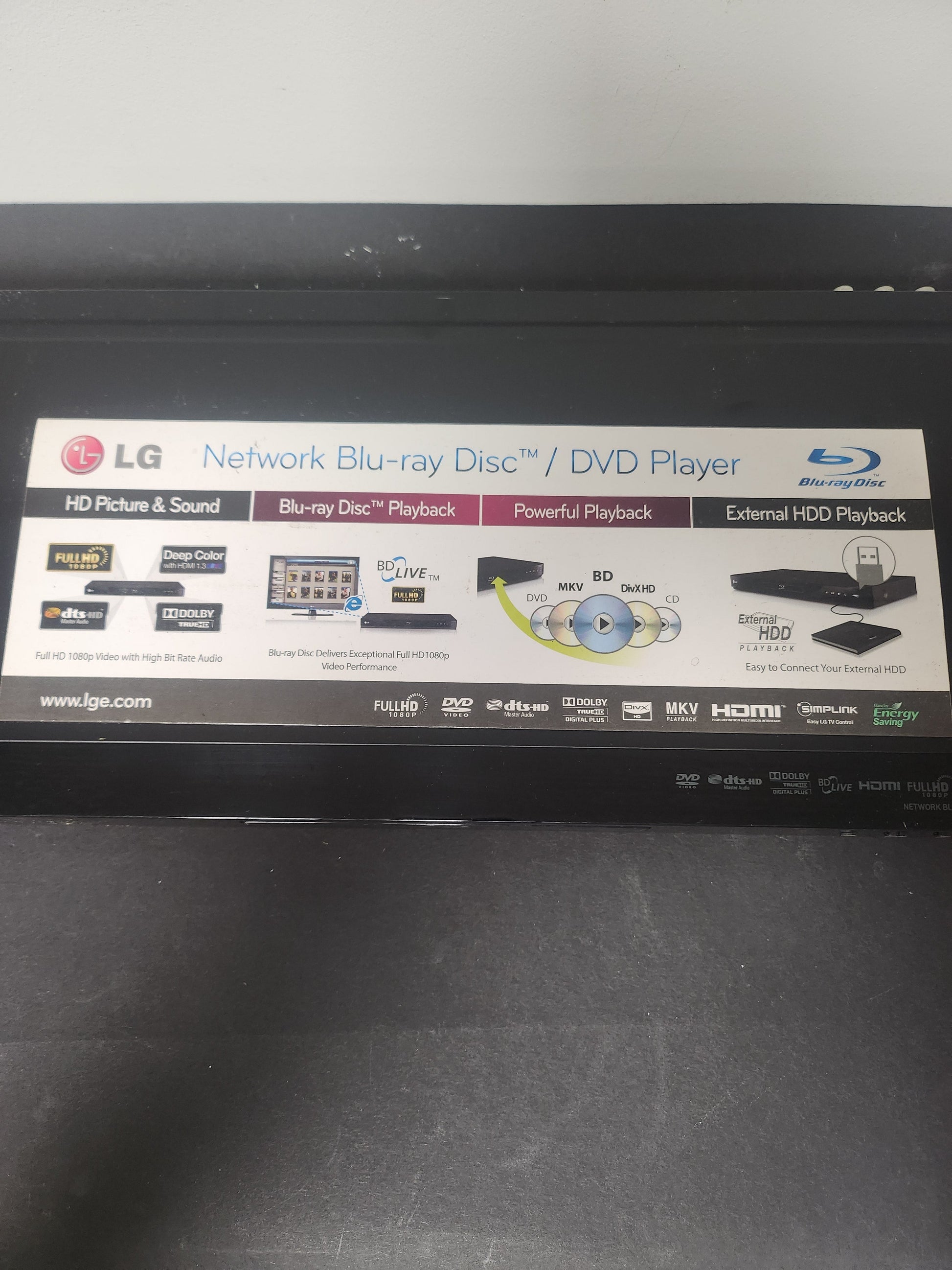 LG BD-550 Blu-Ray-Speler - Getest en Werkend - Blu-Ray-Speler