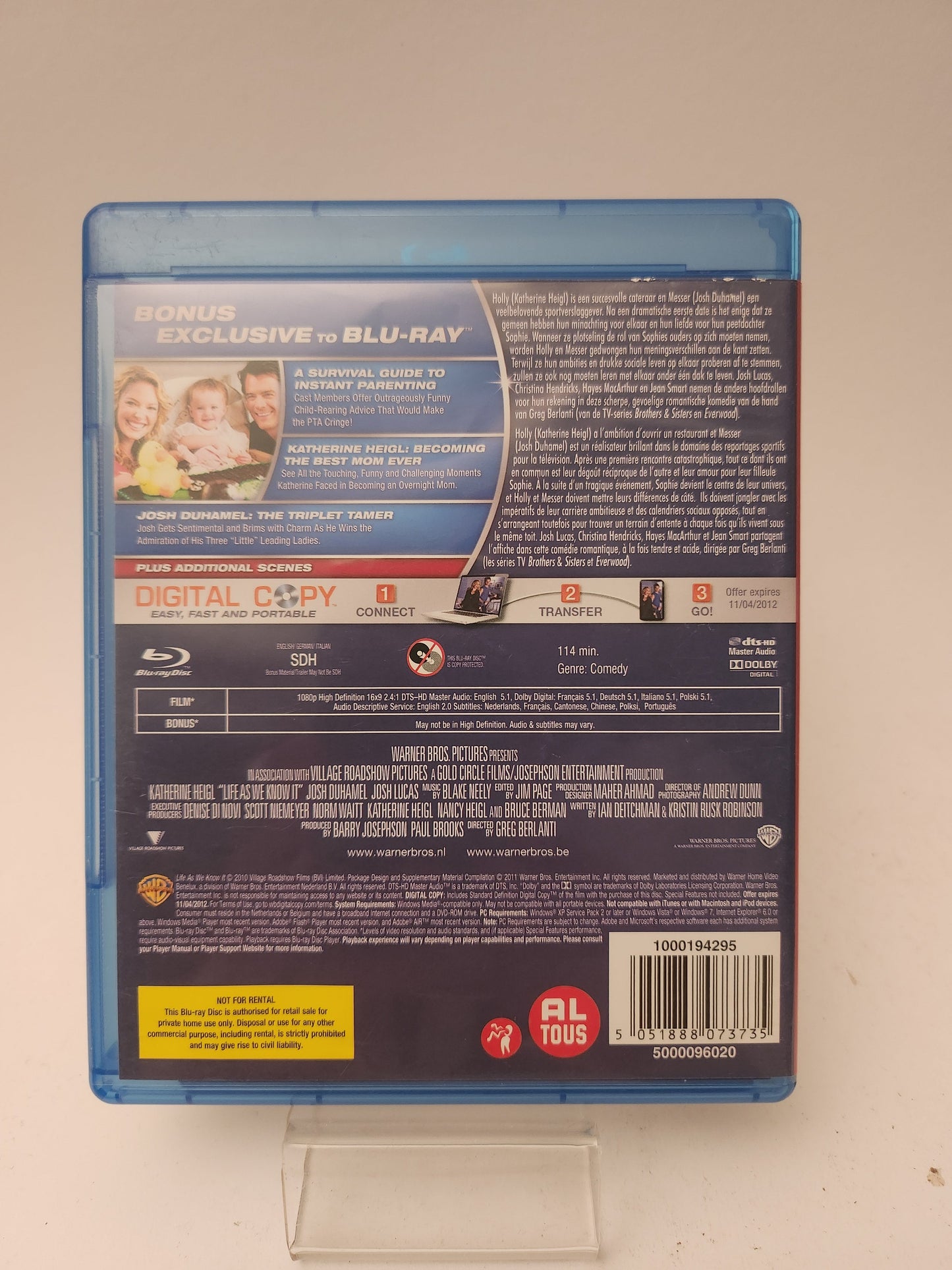 Life as We Know It Blu-Ray - Blu-Ray