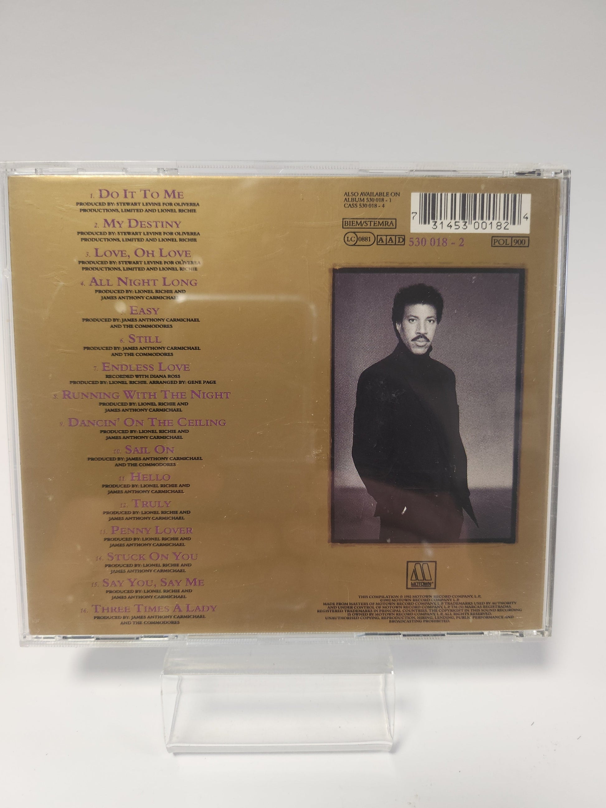 Lionel Richie: Back to Front CD - Cd