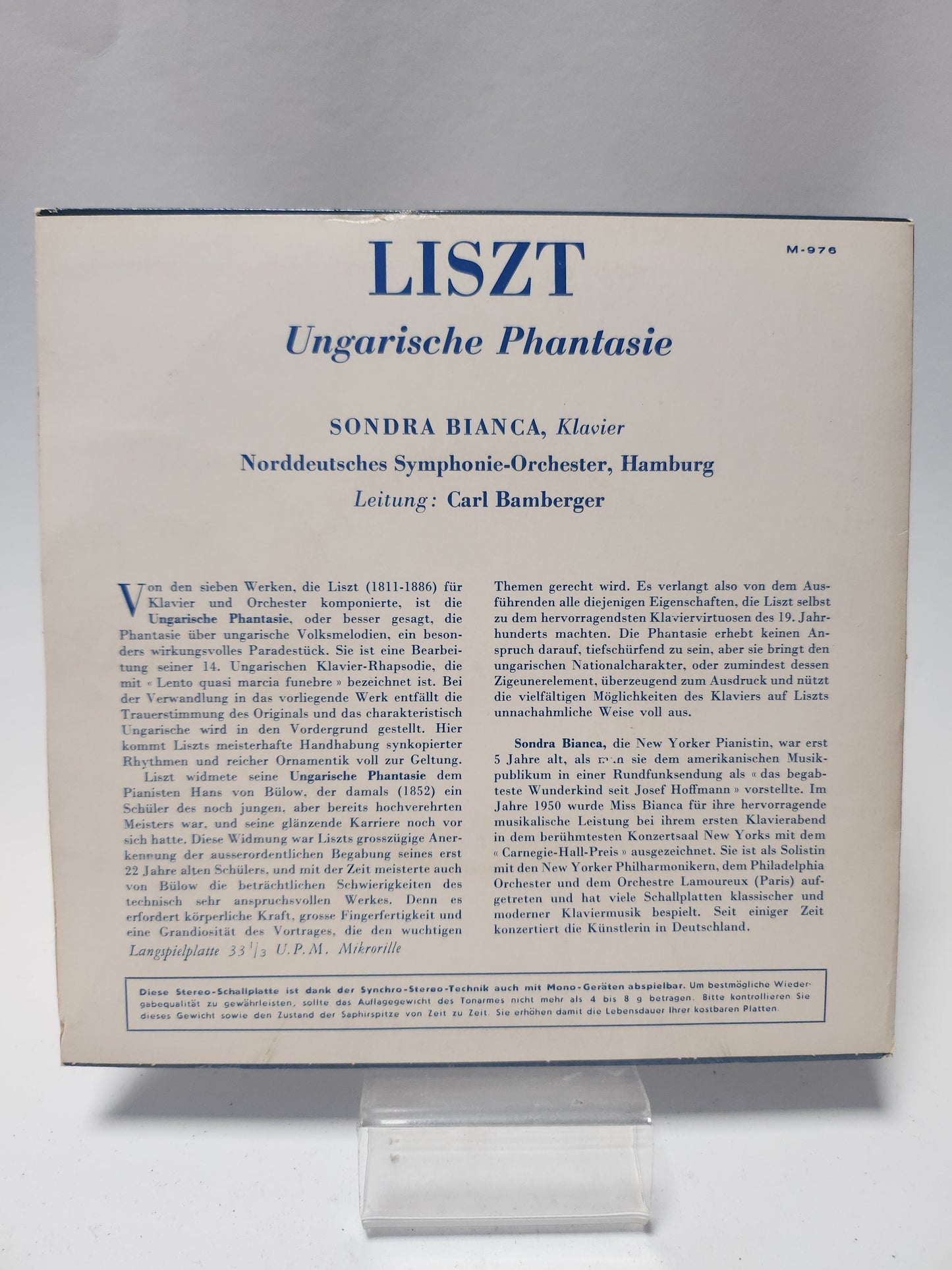 Liszt: Ungarische Phantasie Single Vinyl - Single Vinyl