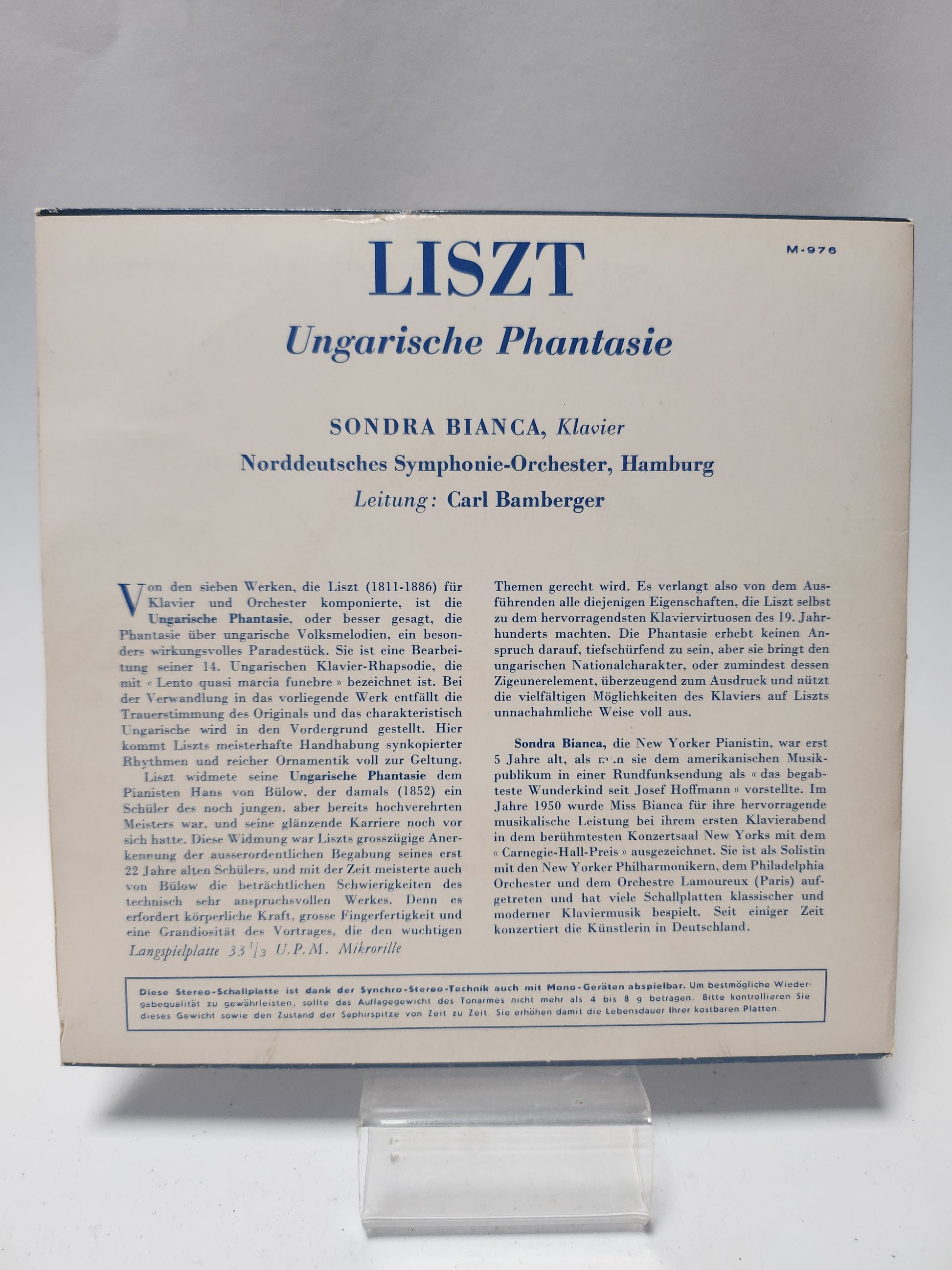 Liszt: Ungarische Phantasie Single Vinyl - Single Vinyl