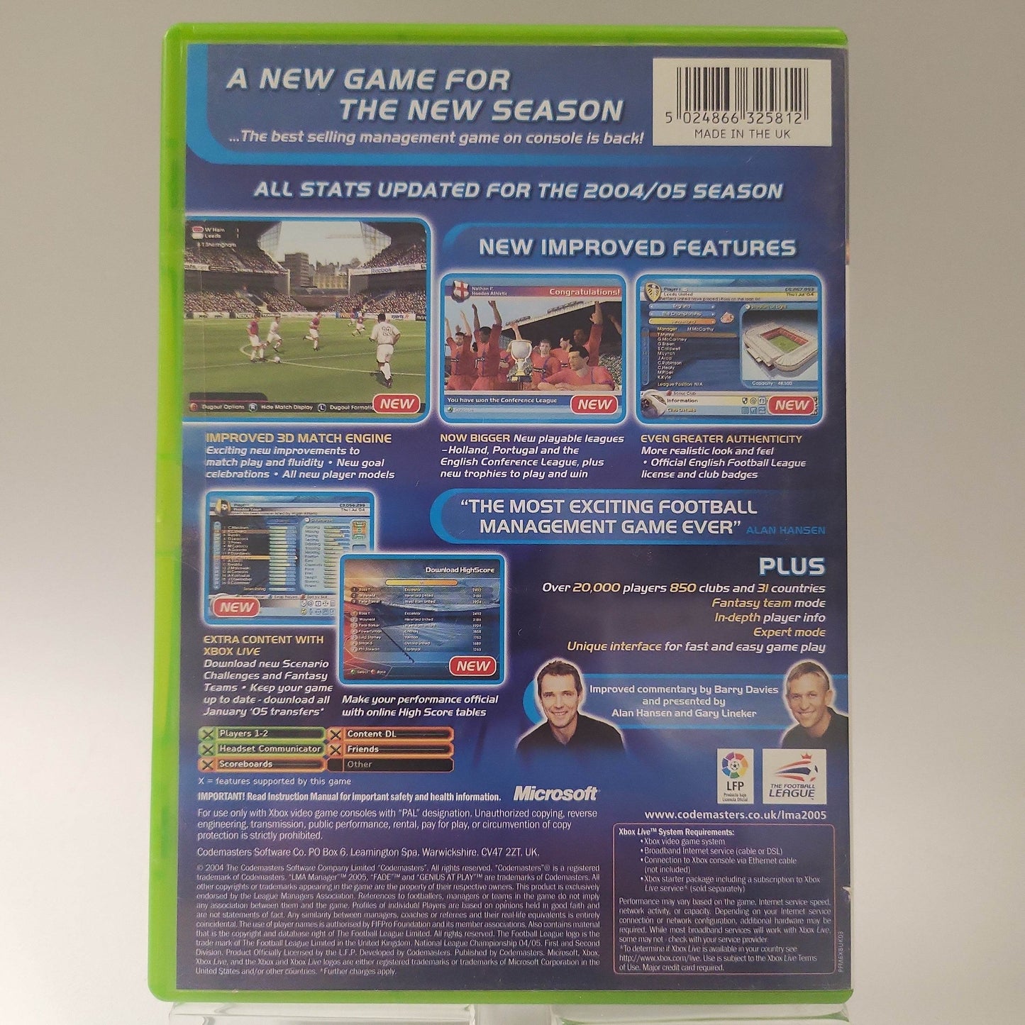 LMA Manager 2005 Xbox Original - Feniks Gameshop