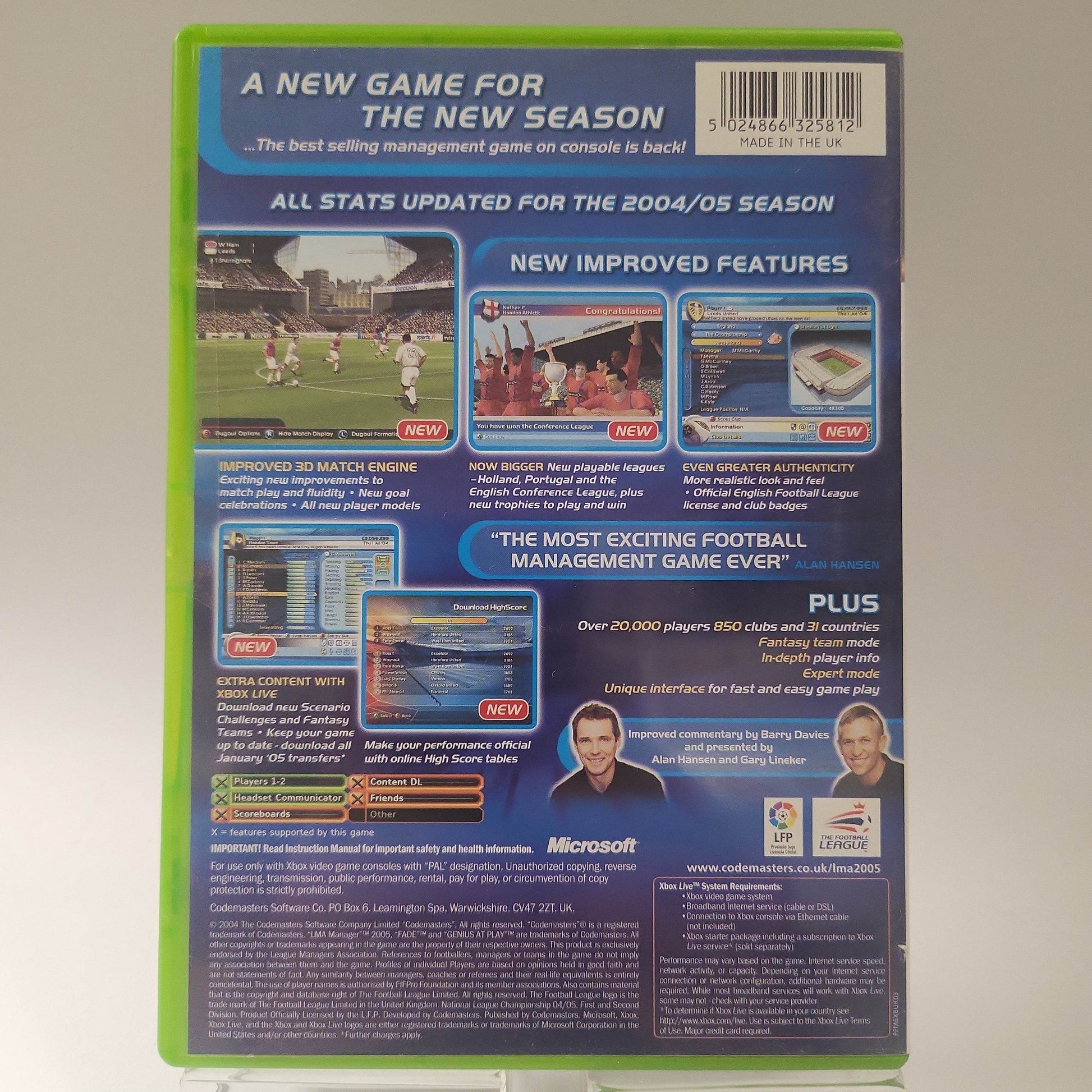 LMA Manager 2005 Xbox Original - Feniks Gameshop
